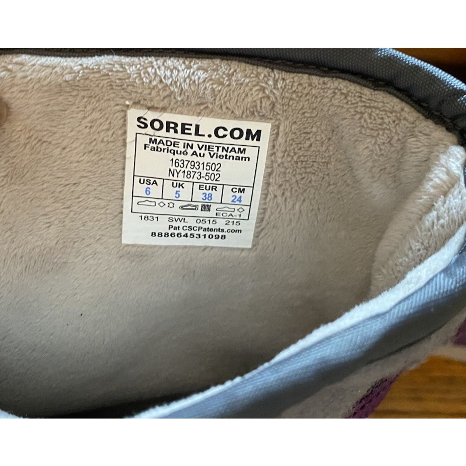 SOREL Sorel Newbie Short Purple Women’s 6M Winter Snow Size US 6 / IT 36 - 4 Thumbnail