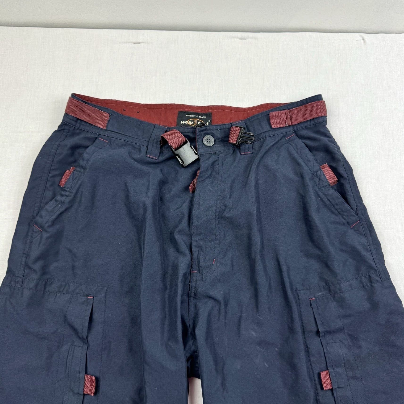 Vintage VINTAGE Wearfirst Cargo Shorts Men 34 Blue Y2K Grunge Casual Zip-Off Pants Size US 34 / EU 50 - 3 Thumbnail