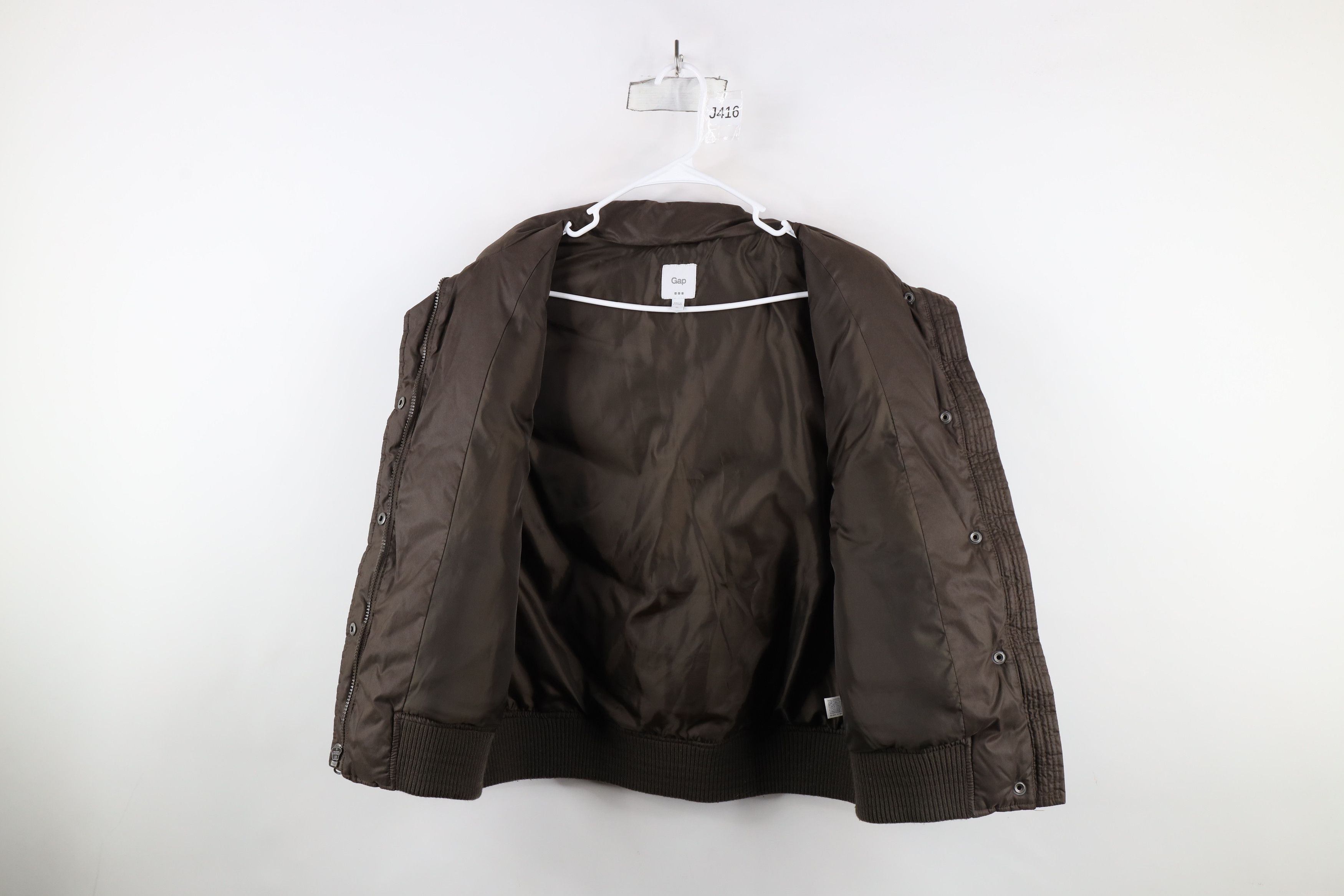 Gap × Vintage Vintage Gap Faded Blank Full Zip Puffer Vest Jacket Brown Size XL / US 12-14 / IT 48-50 - 6 Thumbnail