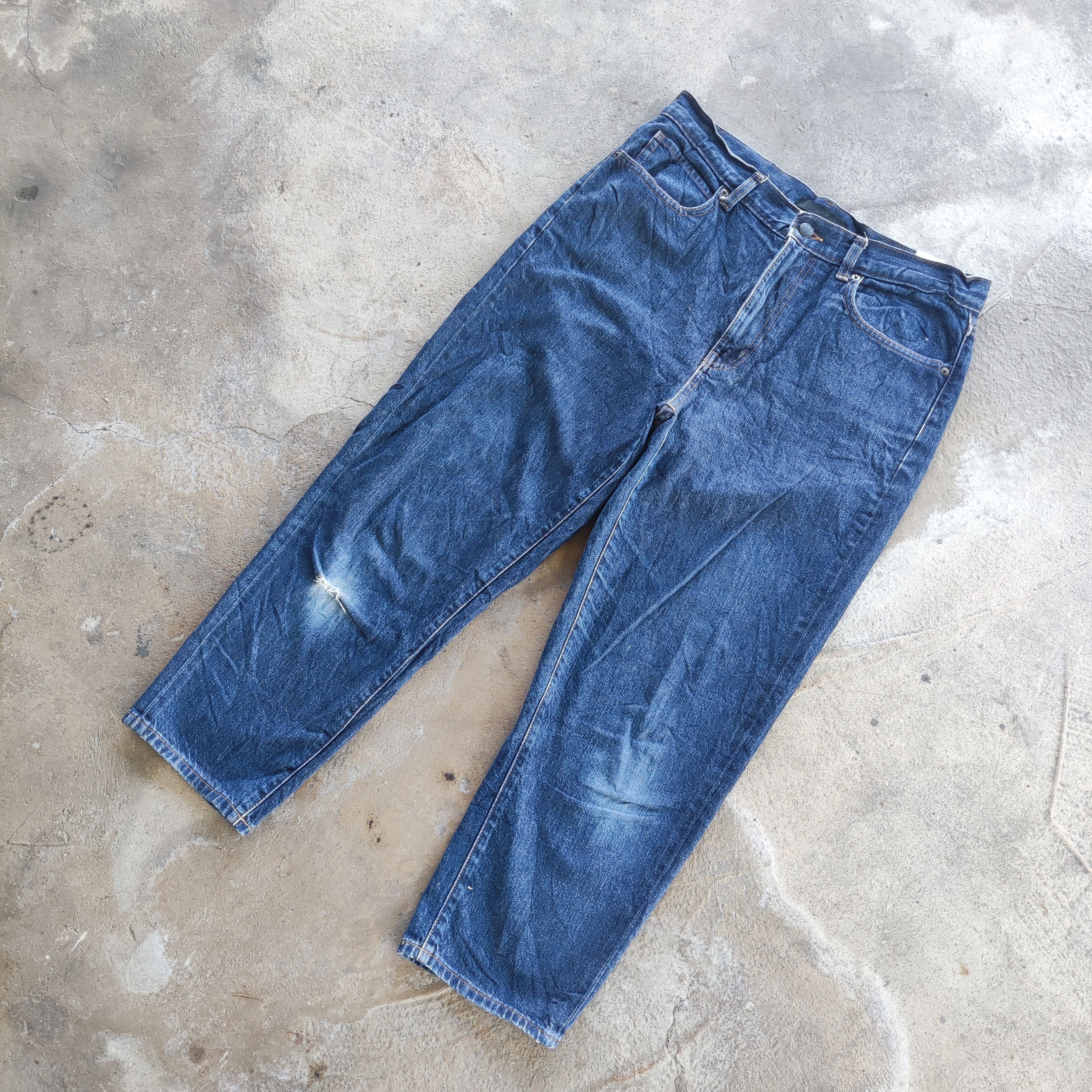 Japanese Brand Vintage Japanese Brand Distressed Baggy Jeans Ripped Pants Size US 32 / EU 48 - 2 Thumbnail
