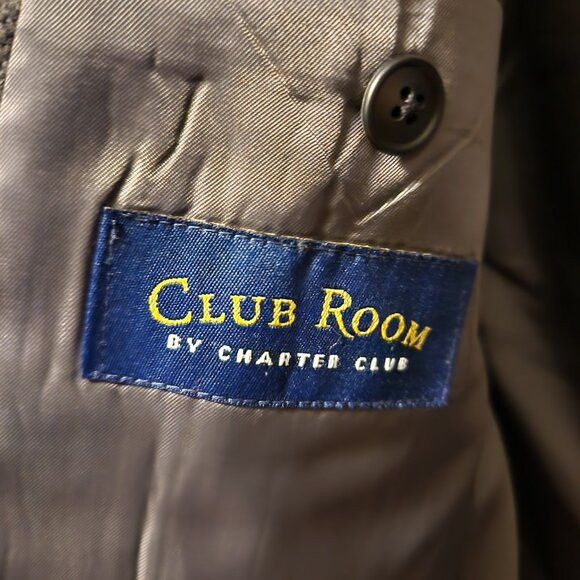 Club Room Club room men's 100%lambswool sport coat jacket blazer 43R Size 42R - 2 Thumbnail