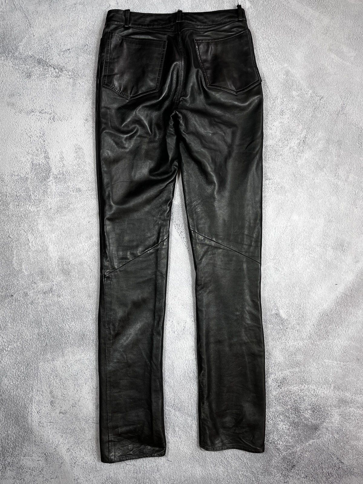 Leather × Vintage Vintage Y2K Leather pants biker opuim kadoya style size 4 Size 27" / US 4 / IT 40 - 4 Thumbnail