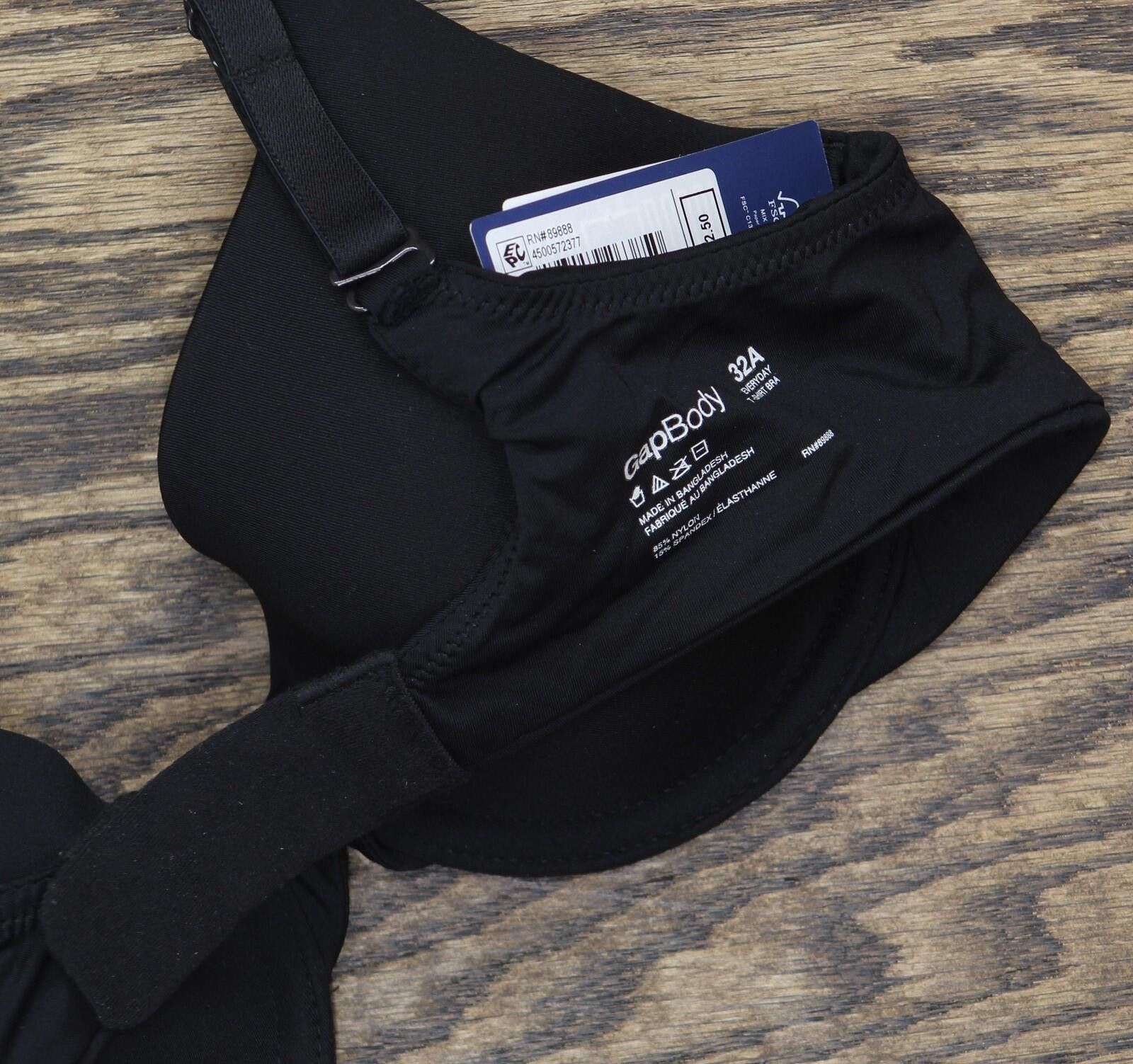 Gap Nwt Gap Essentials T-shirt Bra Gpw00351 Gpw00351 Black 32a Size ONE SIZE - 6 Thumbnail
