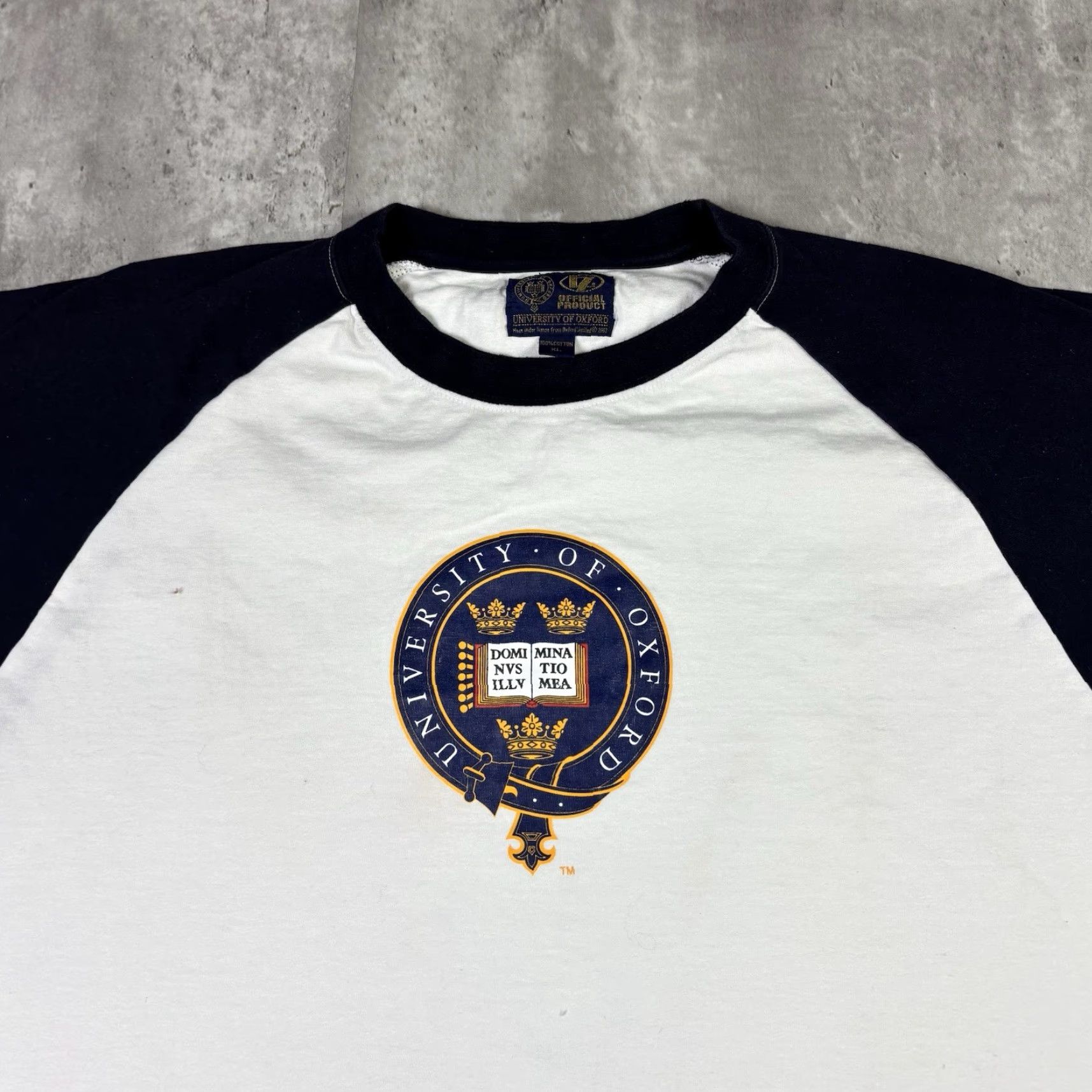 Vintage VINTAGE University Of Oxford Ringer T Shirt White XL Men Size US XL / EU 56 / 4 - 3 Thumbnail