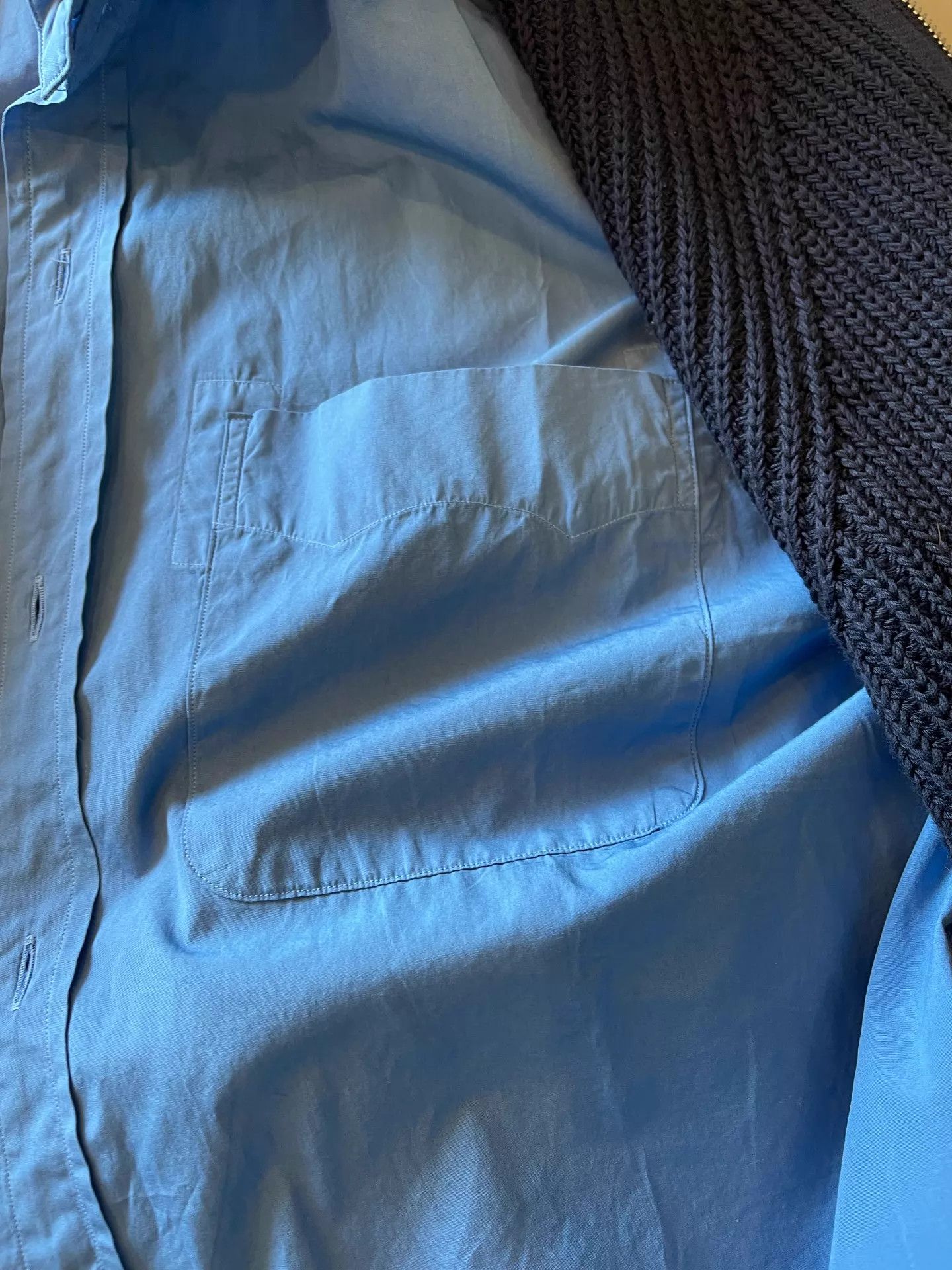 Niceness NICENESS Miu Miu Blue Detachable Collar Long Sleeve Shirt Size US M / EU 48-50 / 2 - 5 Thumbnail