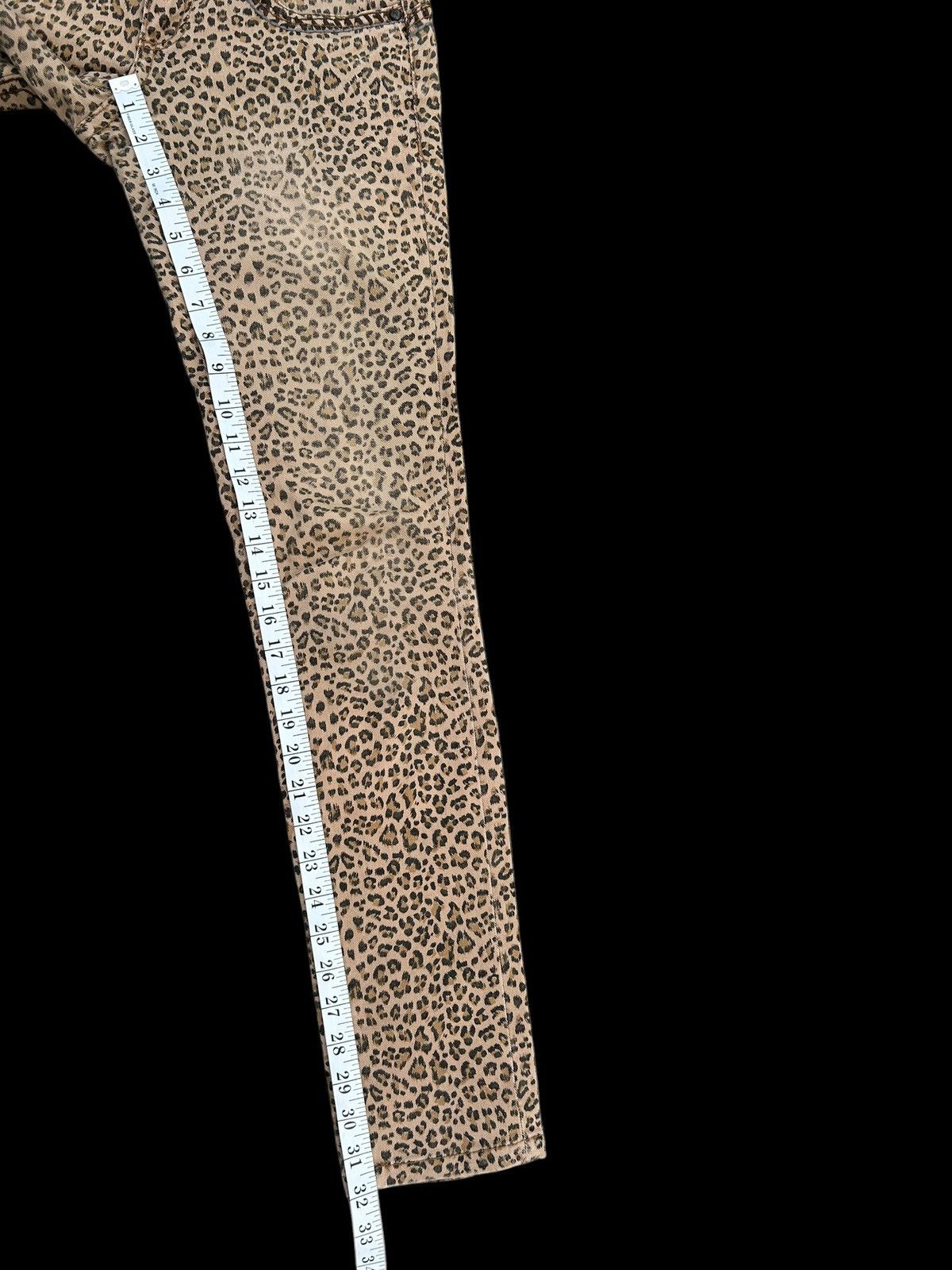 Kapital YOSHITOMO NARA LOLITA Exotic Leopard Distressed Denim Jeans Size US 29 - 19 Thumbnail