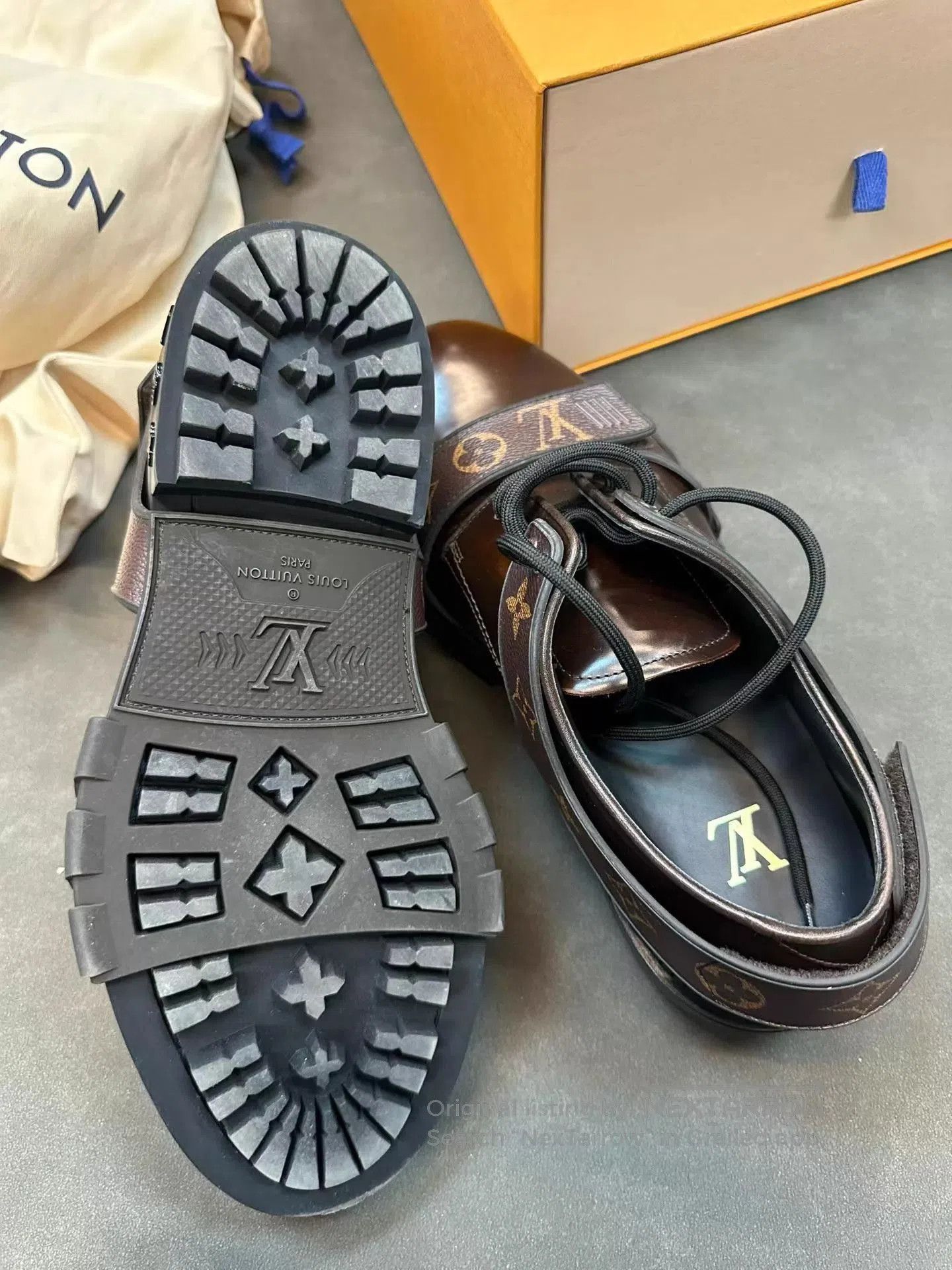 Louis Vuitton Brown Leather Formal Lace-Up Shoes Size 9. Size US 9 / EU 42 - 4 Thumbnail