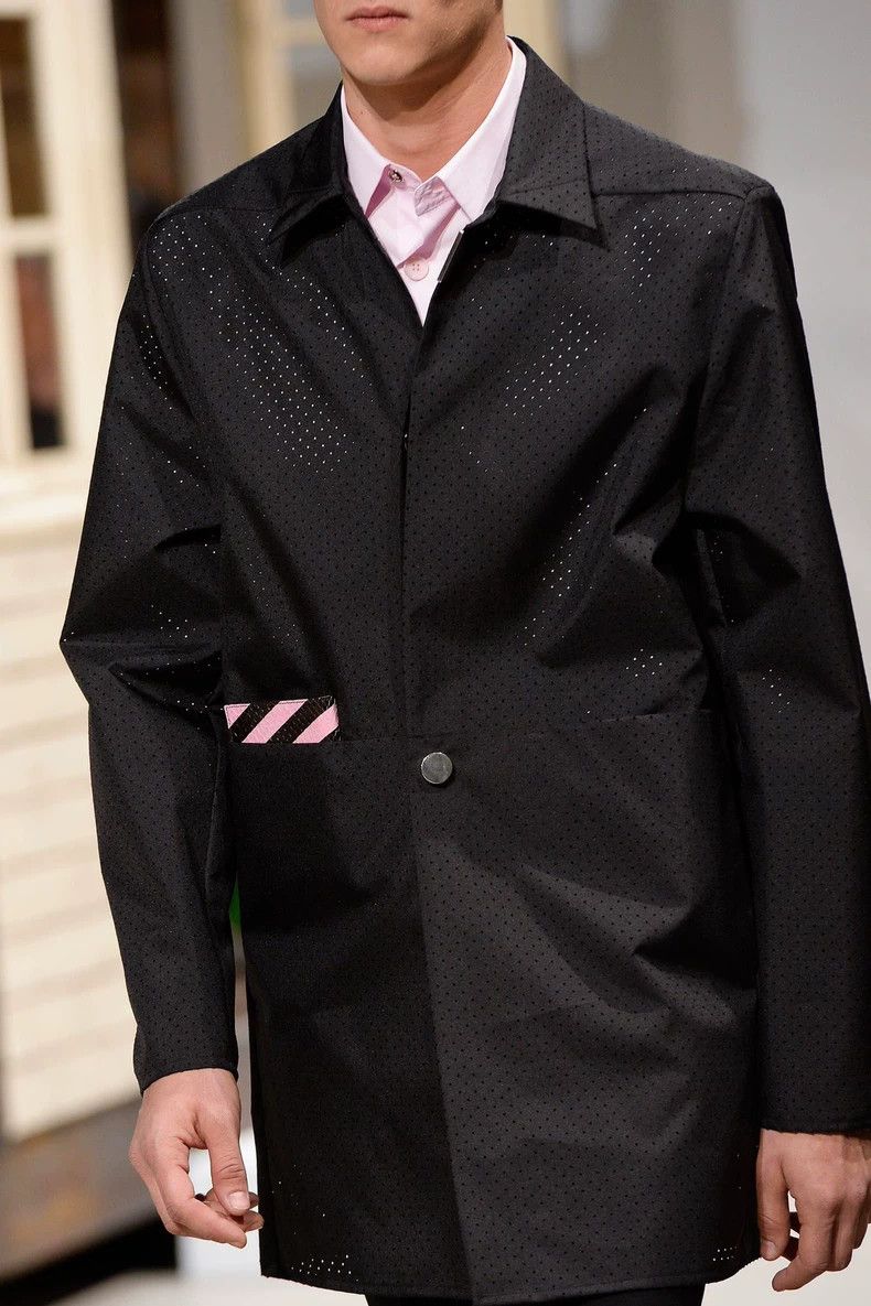 Raf Simons Raf simons SS14 wool blended radium punched blazer Size 46R - 8 Thumbnail