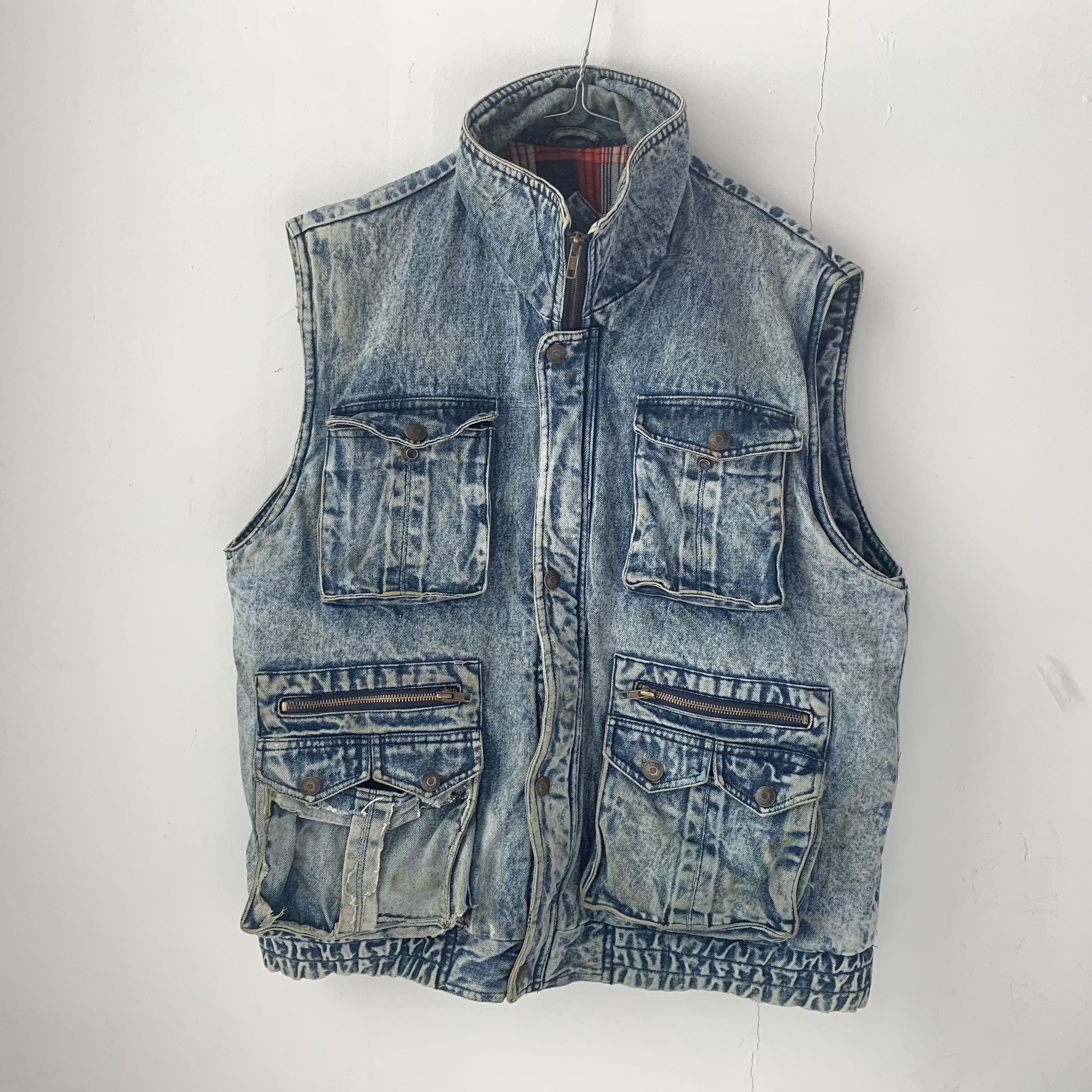 Other vintage 80s denim & flannel vest Size US L / EU 52-54 / 3 - 3 Thumbnail