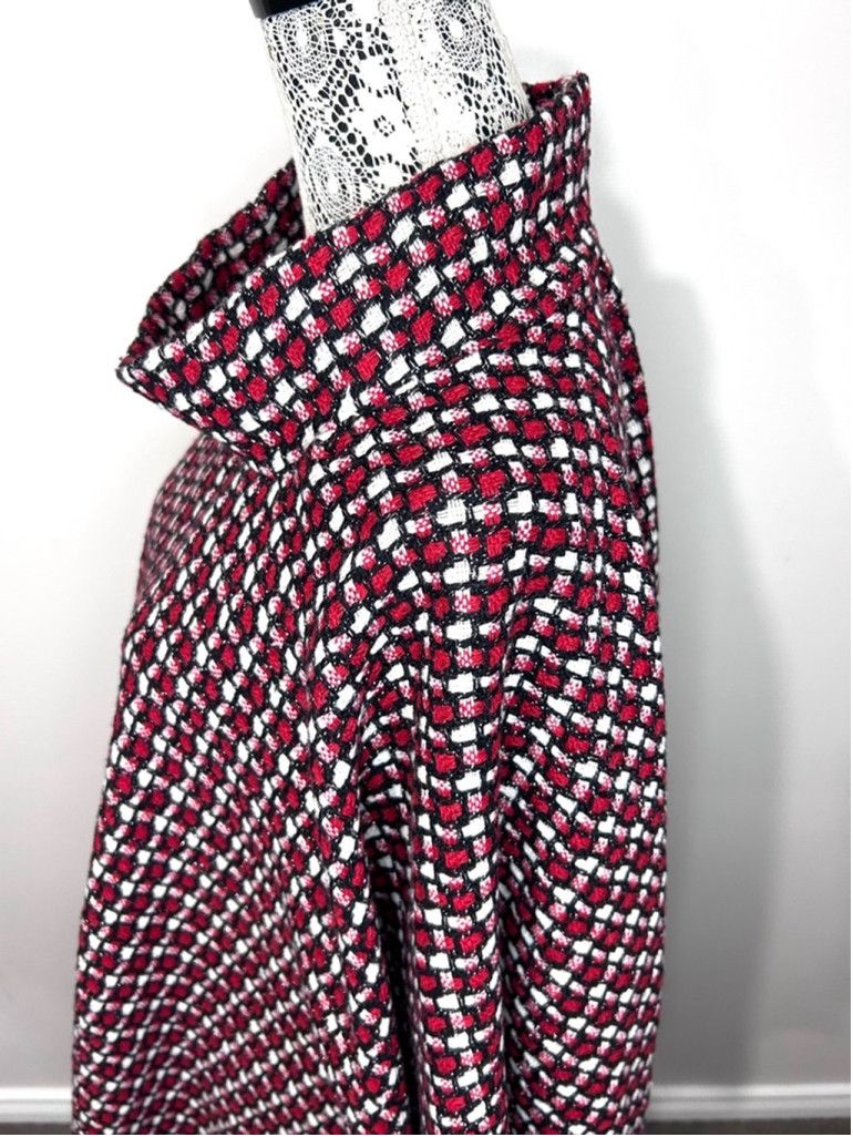 Other Vintage handmade red plaid metallic accents Cape Poncho OS Size ONE SIZE - 5 Thumbnail