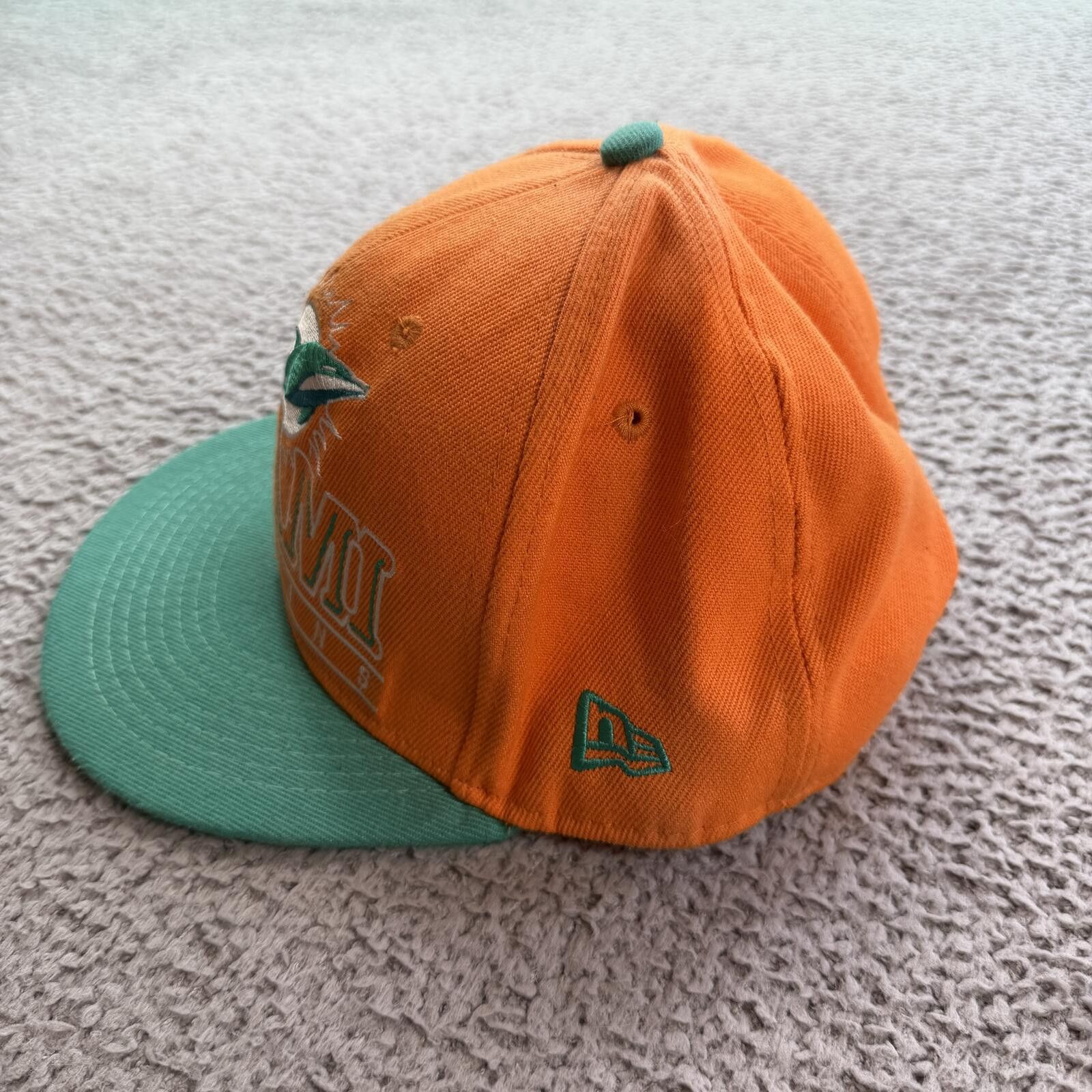 New Era Vintage Style Miami Dolphins Snapback Hat New Era NFL Orange Size ONE SIZE - 2 Thumbnail