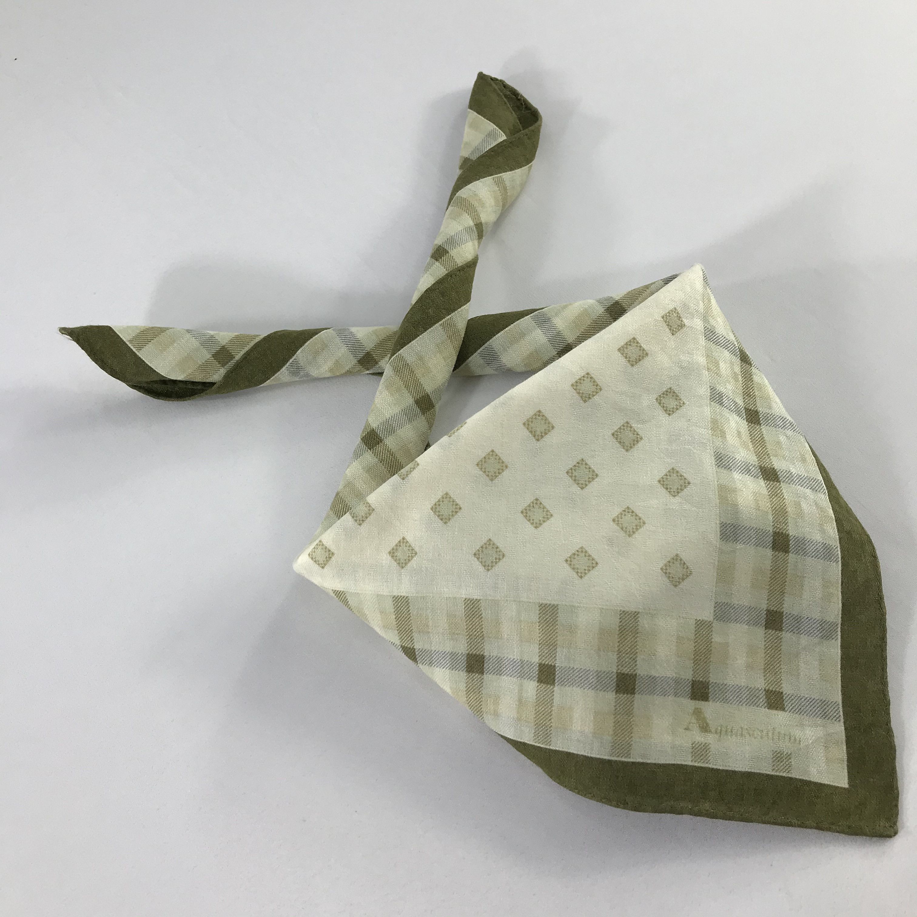 Aquascutum × Vintage Aquascutum Bandana / Handkerchief / Neckerchief - S826 Size ONE SIZE - 4 Thumbnail