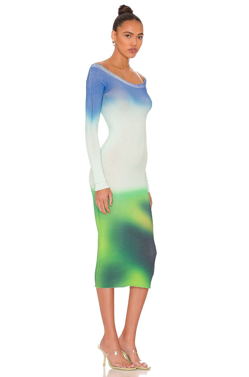 Off-White o1y1125 Midi Dress in Multicolor Size M / US 6-8 / IT 42-44 - 2 Thumbnail