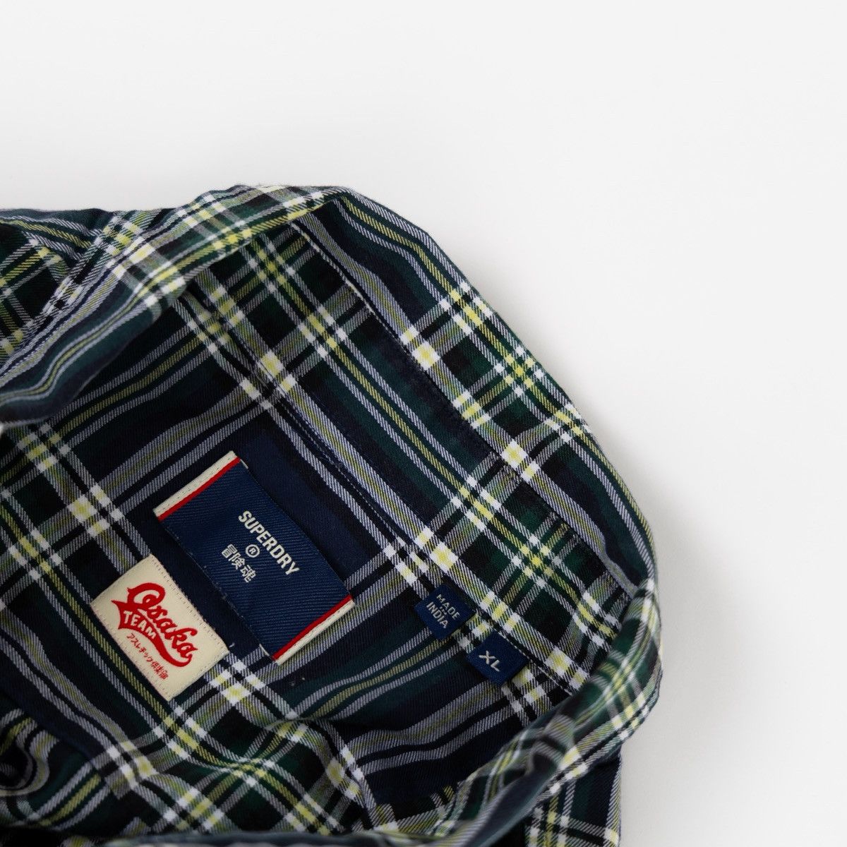 Superdry Superdry Osaka Shirt Mens Plaid Button Down Blue Check LS Size US XL / EU 56 / 4 - 6 Thumbnail