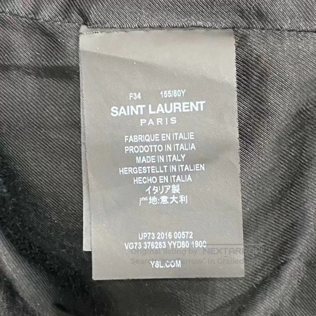 Saint Laurent Paris Saint Laurent Black White Baseball Jacket. Size XXS / US 00 / IT 34 - 4 Thumbnail