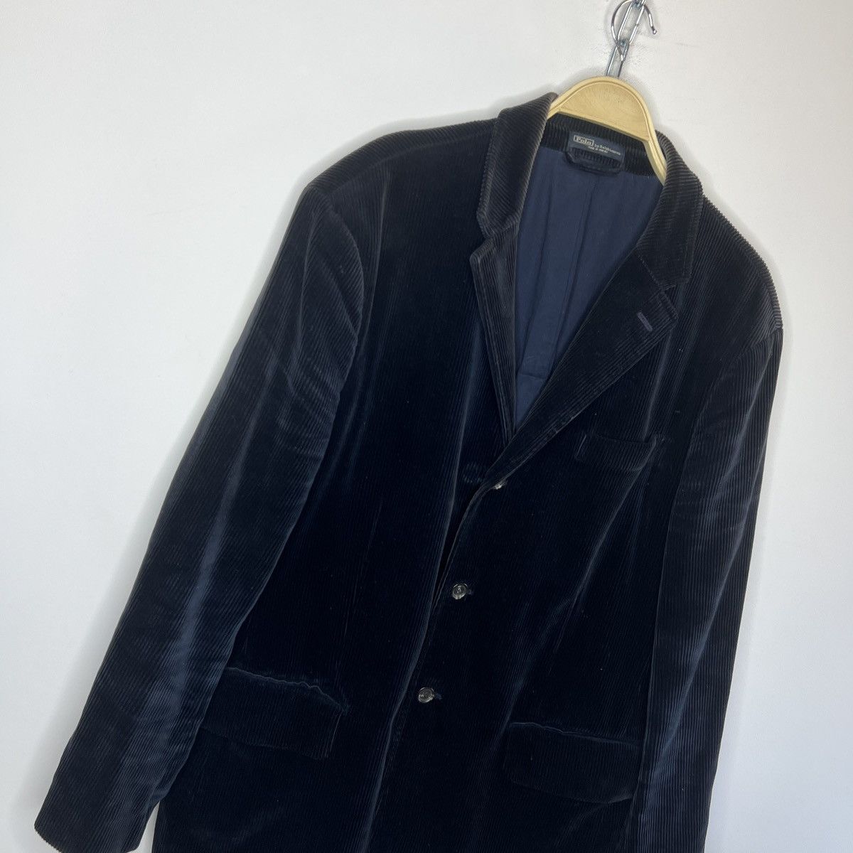 Polo Ralph Lauren × RRL Ralph Lauren × Ralph Lauren Vintage Polo Ralph Lauren Corduroy Blazer Jacket Coat Navy Size US L / EU 52-54 / 3 - 3 Thumbnail