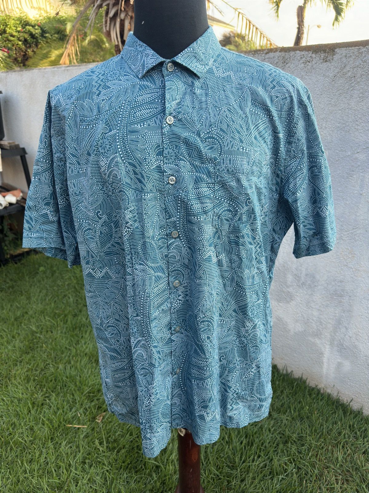 Tori Richard Tori Richard Hawaiian Print Green Full Button Men's XL Size US XL / EU 56 / 4 - 1 Thumbnail