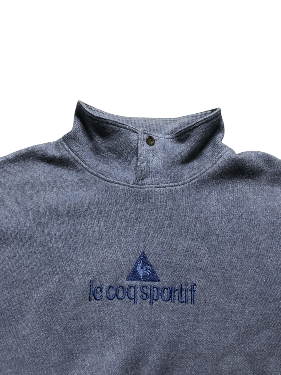 Vintage 90s Le Coq Sportif Center Logo Collar Sweatshirt