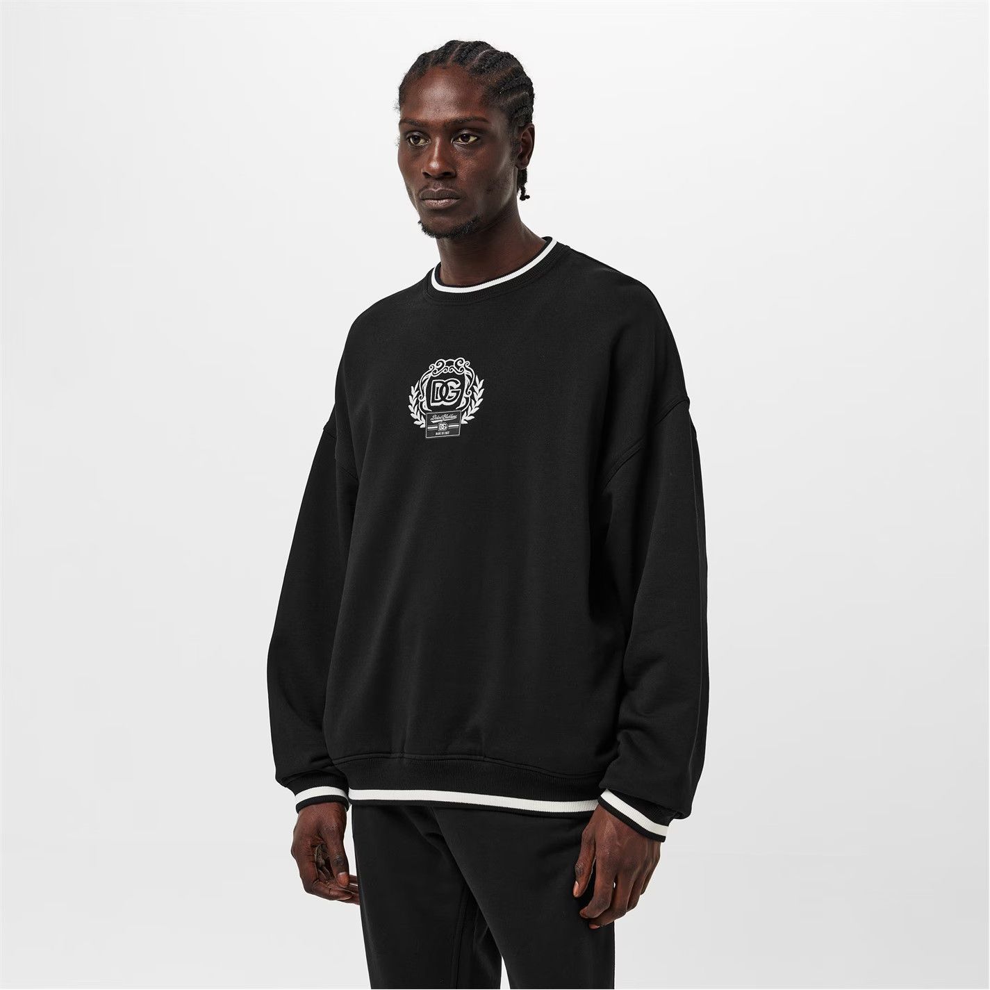 Dolce & Gabbana o1g2r1mq0426 Crew Neck Crew Sweatshirt in Nero Size US L / EU 52-54 / 3 - 4 Thumbnail