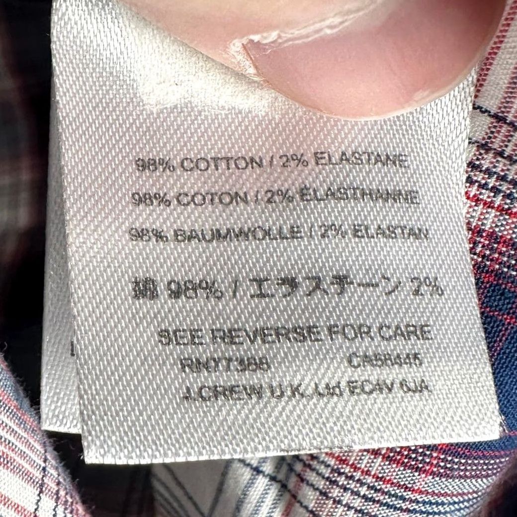 J.Crew J.CREW Mercantile Flex Button-Down Shirt Men Large Plaid Blue Red Slim Fit Button-Up Shirt Size US L / EU 52-54 / 3 - 6 Thumbnail