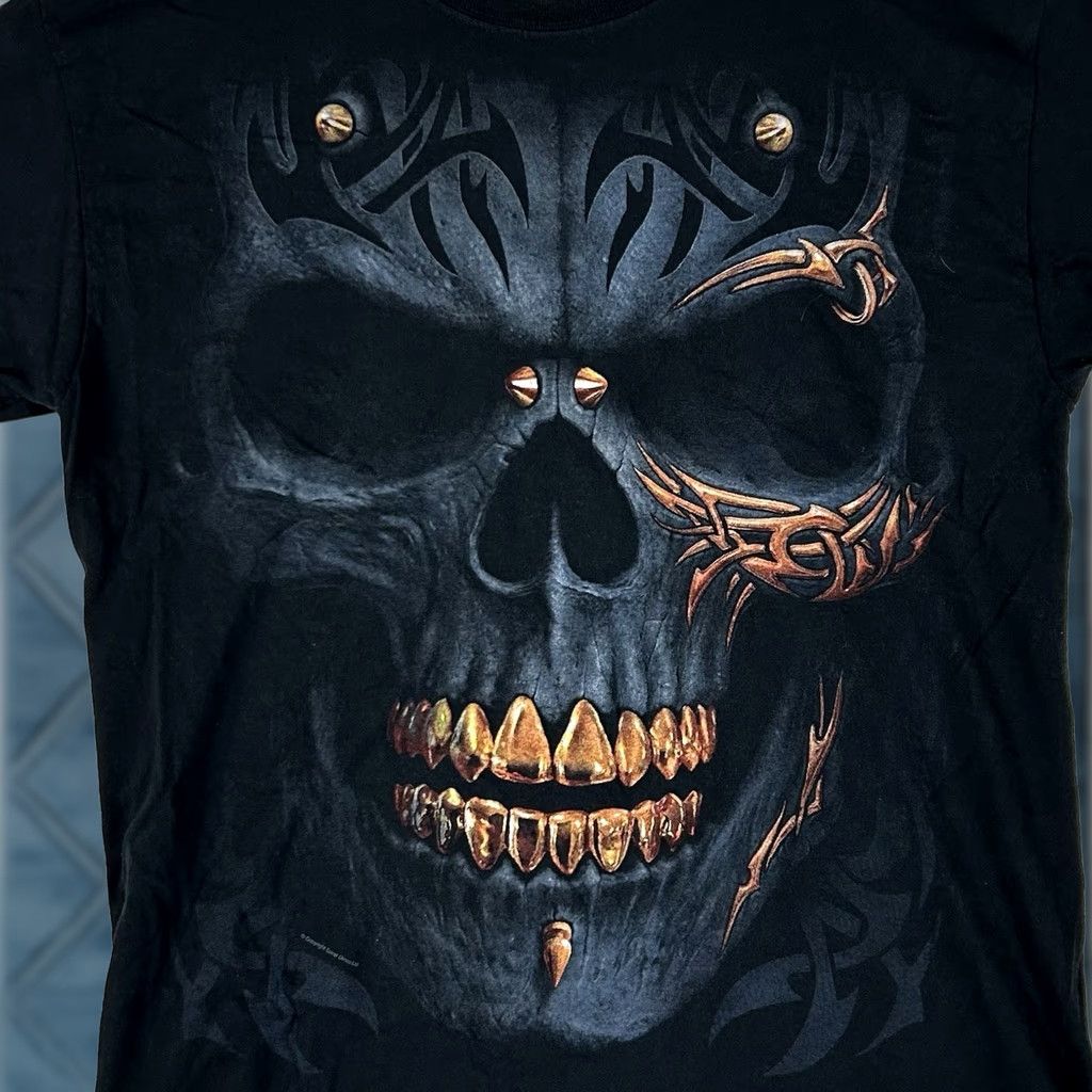 Gildan Gildan Motorcycle Graphic Skull T-shirt Mens Large Black Short Sleeve Tee Size US L / EU 52-54 / 3 - 1 Thumbnail