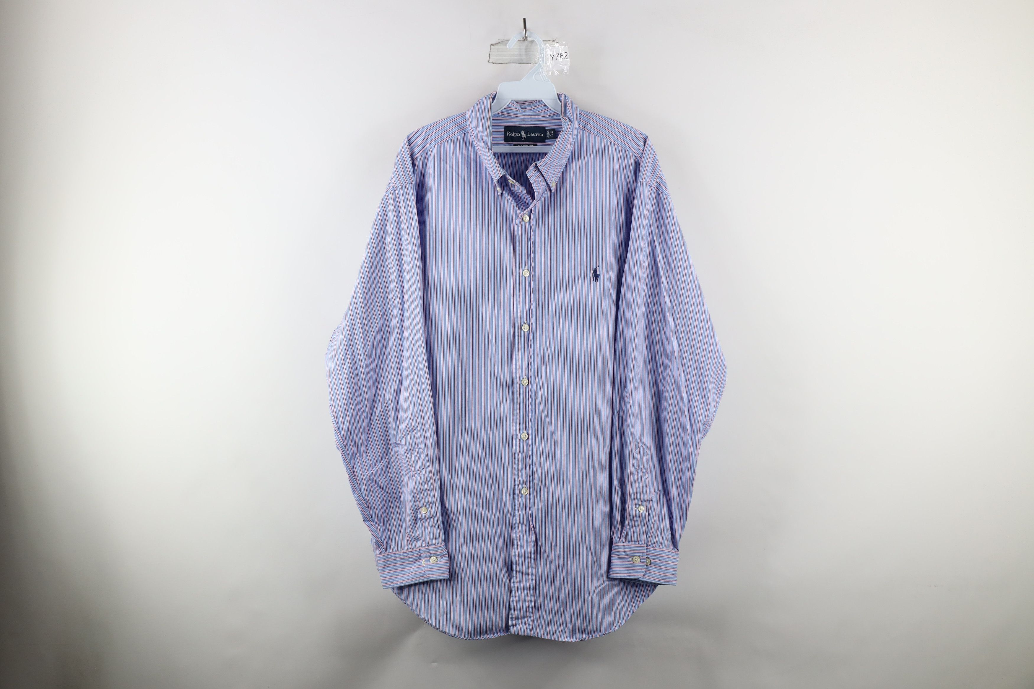 Polo Ralph Lauren Vintage 90s Ralph Lauren Fit Button Down Shirt Striped Pink Size US M / EU 48-50 / 2 - 1 Thumbnail