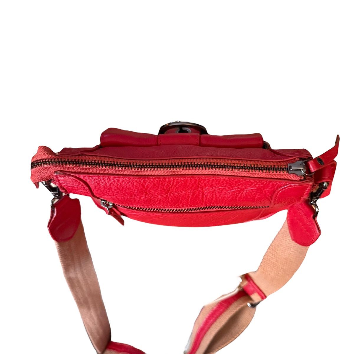 Vintage Vintage S.E.F New York small red leather crossbody bag Size ONE SIZE - 2 Thumbnail