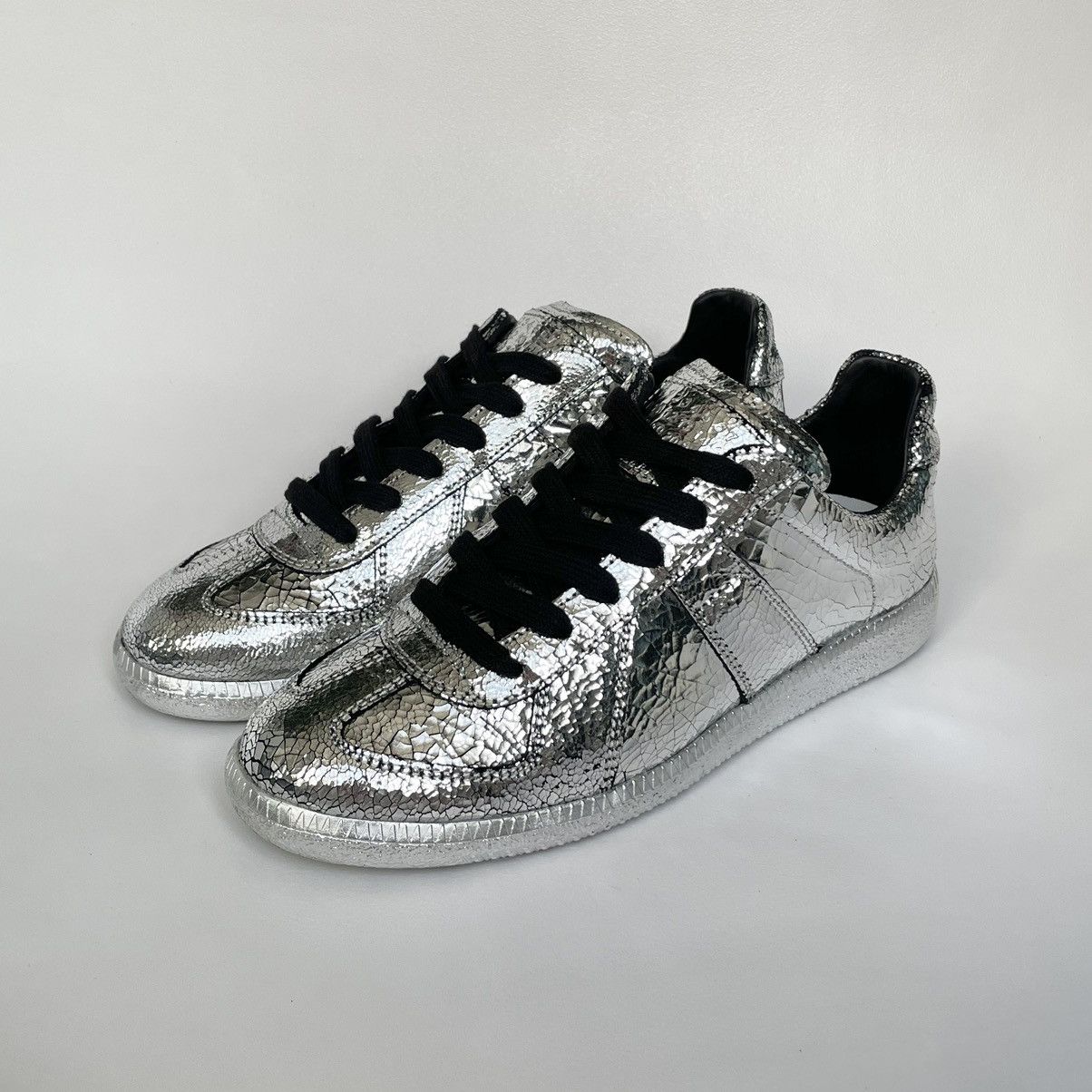 Maison Margiela ‘Cracked Mirror’ Leather GAT Sneakers Size US 7 / IT 37 - 12 Thumbnail