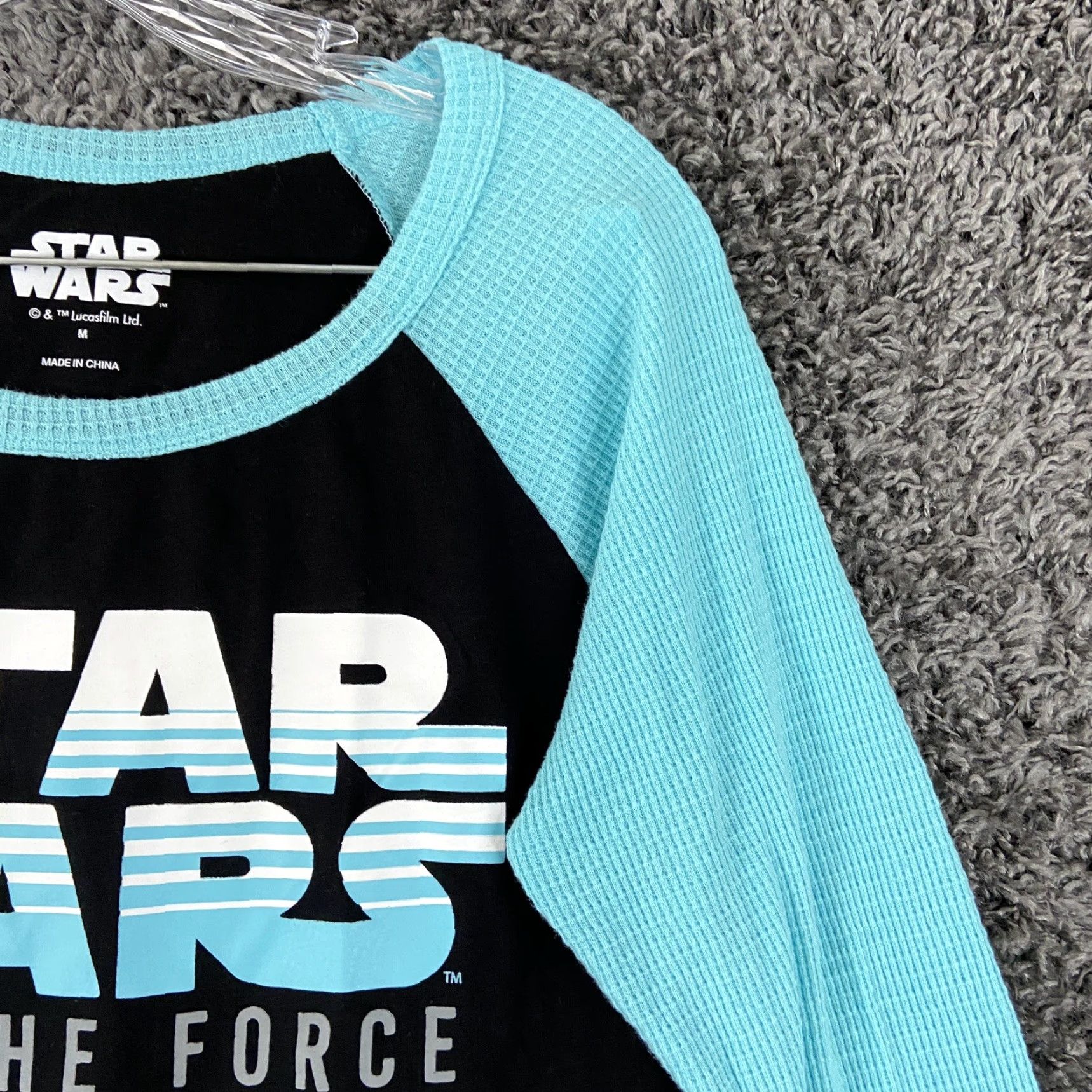 Star Wars STAR WARS Sleepwear Top Womens M Long Sleeve Blue Black Multicolor Star Wars Theme Womens M Long Sleeve Sleep Shirt Size M / US 6-8 / IT 42-44 - 3 Thumbnail