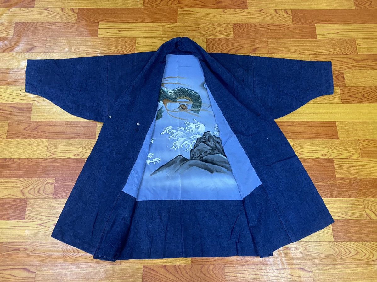 Japanese Brand Vintage Indigo Noragi Kimono Japan Cardigan Size US XL / EU 56 / 4 - 6 Thumbnail