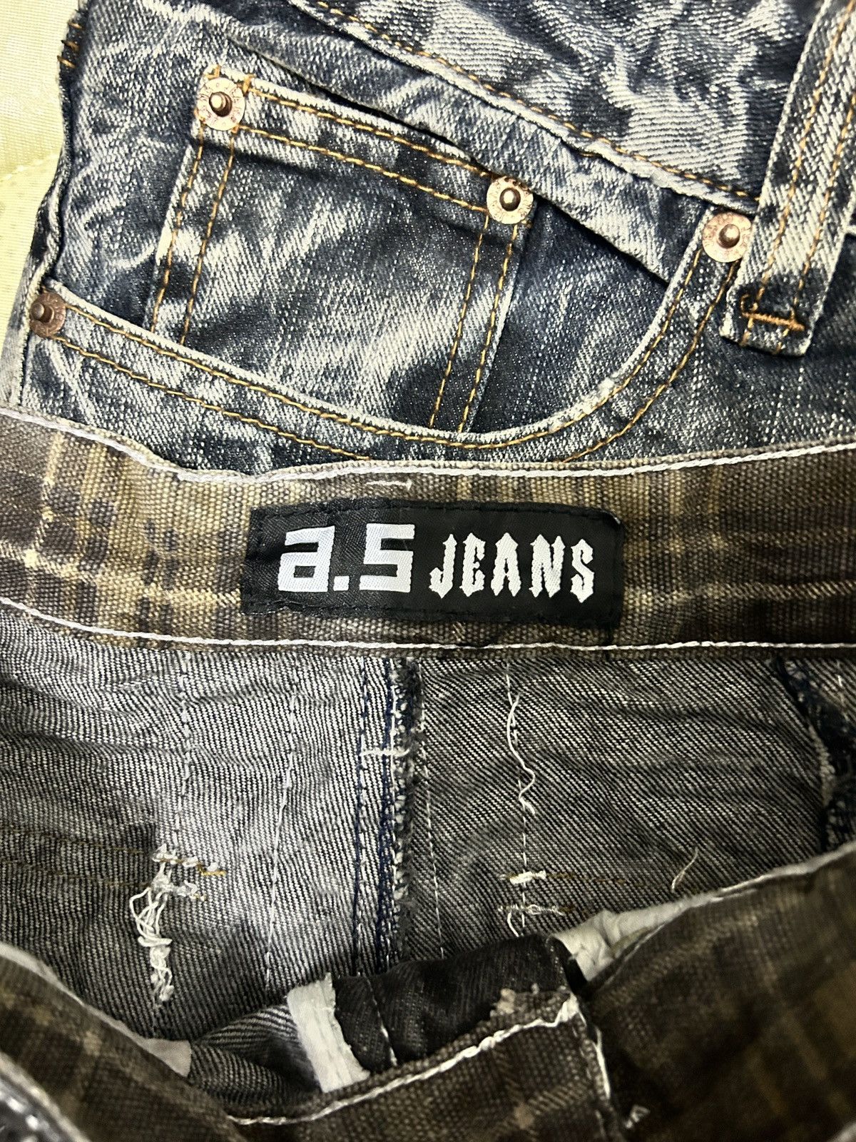 If Six Was Nine × Japanese Brand × Le Grande Bleu (L.G.B.) Vintage Japan Denim Cargo like PPFM Ifsixwasnine punk style Size US 31 - 16 Thumbnail