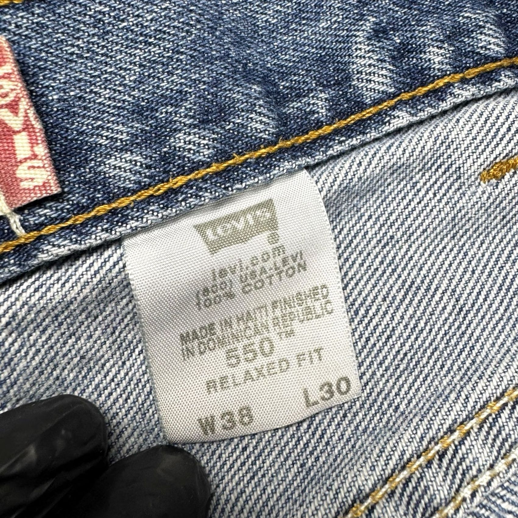 Levi's VINTAGE Levi's 550 Jeans Men Regular 38x30 Blue Midrise Denim Relaxed 90s Grunge Y2K Red Tab Skate Straight Size US 38 / EU 54 - 2 Thumbnail