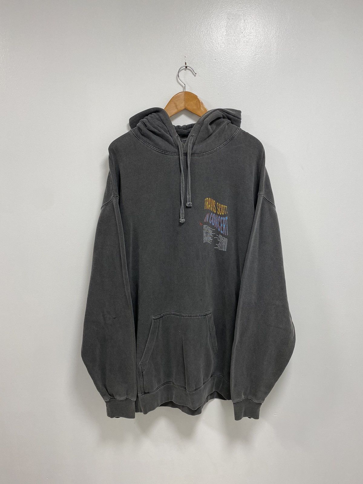image of Tour Tee x Travis Scott 2016 Travis Scott Anti Tour Hoodie in Grey, Men's (Size 2XL)