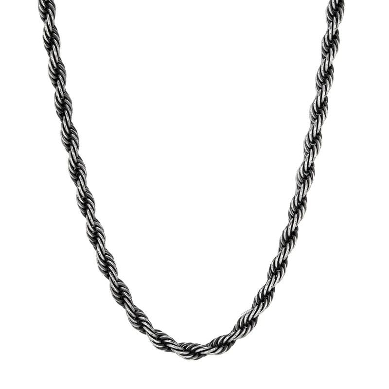 Jewelry Black Twisted Rope Chain Necklace Size ONE SIZE - 5 Thumbnail