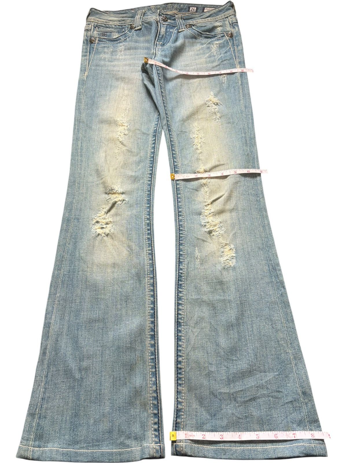 Miss Me Vintage Miss Me Mud Wash Distressed Flare Jeans Size 29" - 8 Thumbnail