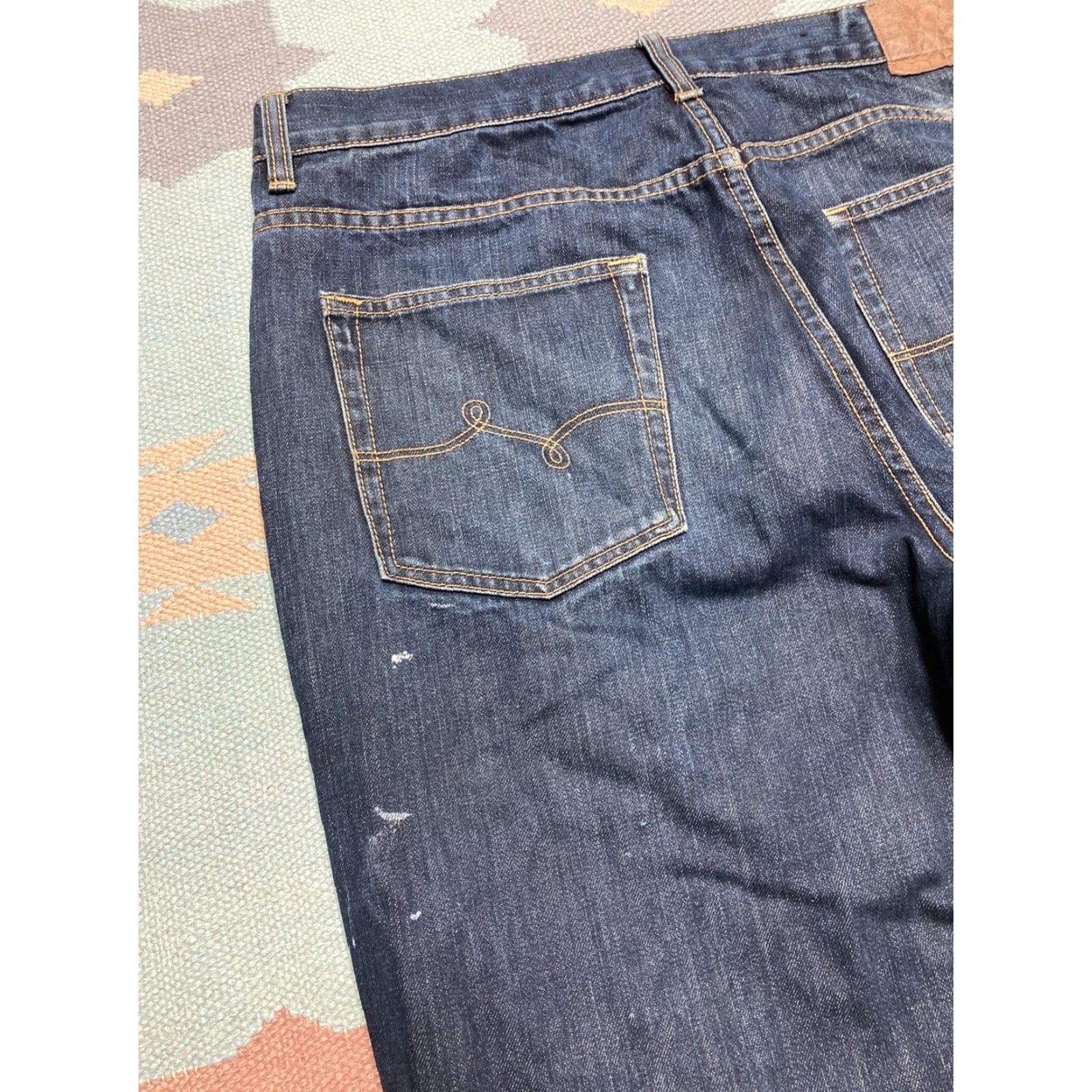 Vintage VINTAGE LRG Jeans Wide-Leg Embroidered Baggy 36x33 Men Union Lifted Research Group Skater Blue Size US 36 / EU 52 - 5 Thumbnail