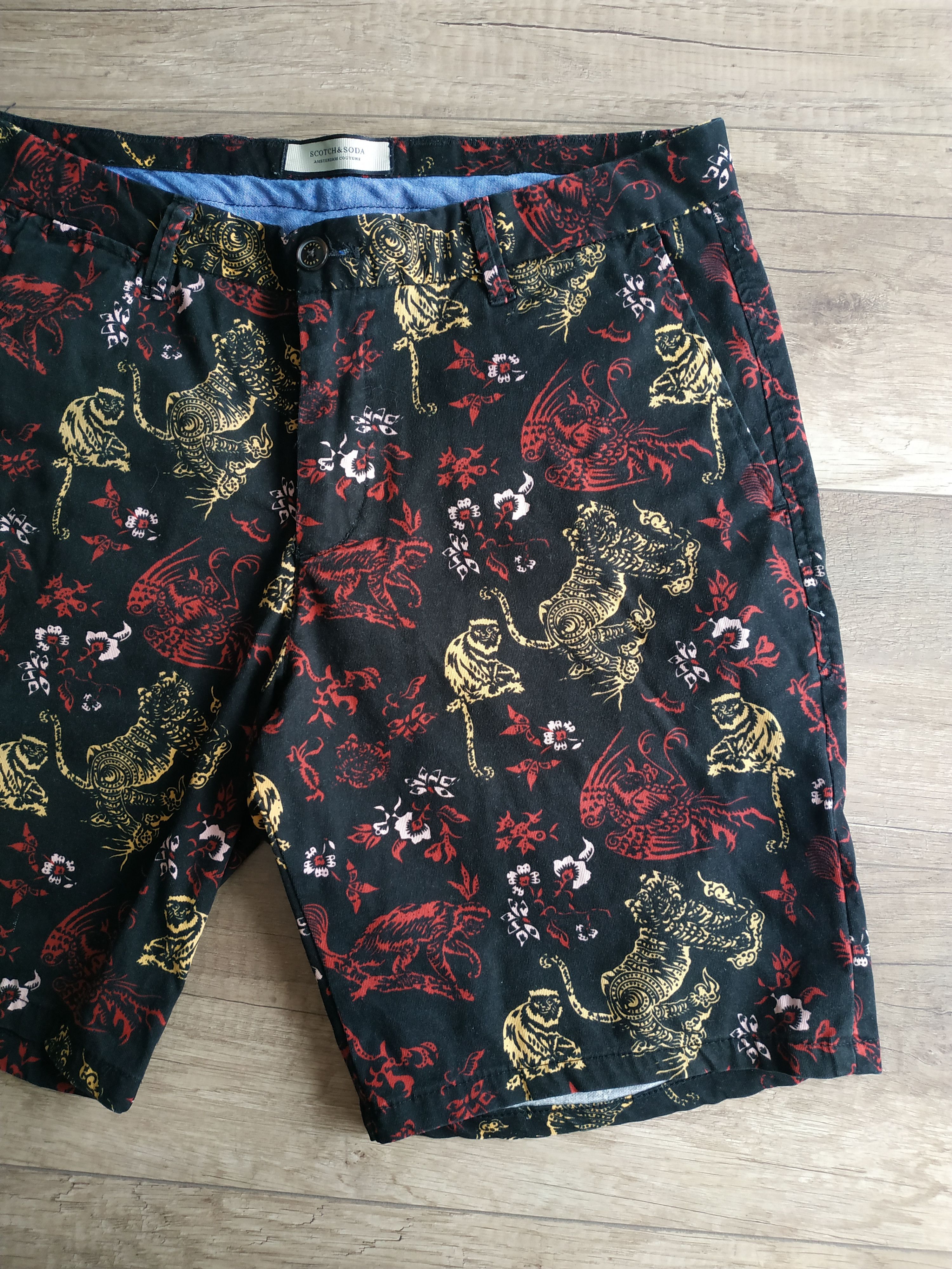 Scotch & Soda Scotch & Soda Men's Jungle Print Chino Shorts, W33 Size US 33 - 1 Thumbnail