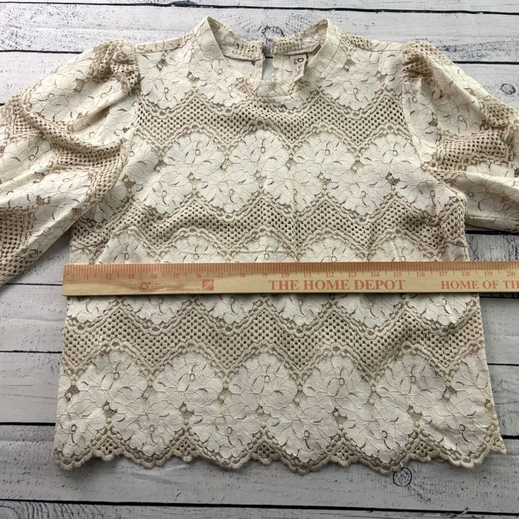 Anthropologie DOLAN Anthropologie Cotton Nylon Long Sleeve Knit Top Women's Medium Knit Beige Nylon Shirt Blouse M Women Size M / US 6-8 / IT 42-44 - 4 Thumbnail