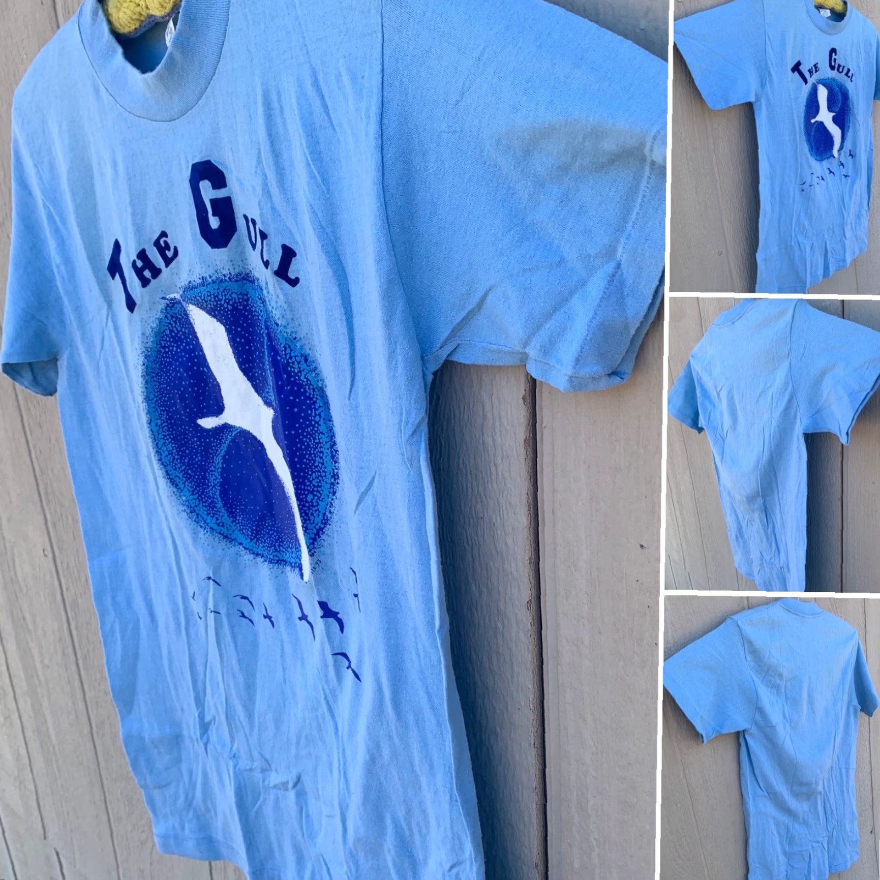 Vintage VINTAGE The Gull seagull seagulls graphic t-shirt c. INSTA 73 size M 1970s 70s blue unisex shirt graphic tee 1970s Mens Womens Boys Girls Size US M / EU 48-50 / 2 - 3 Thumbnail