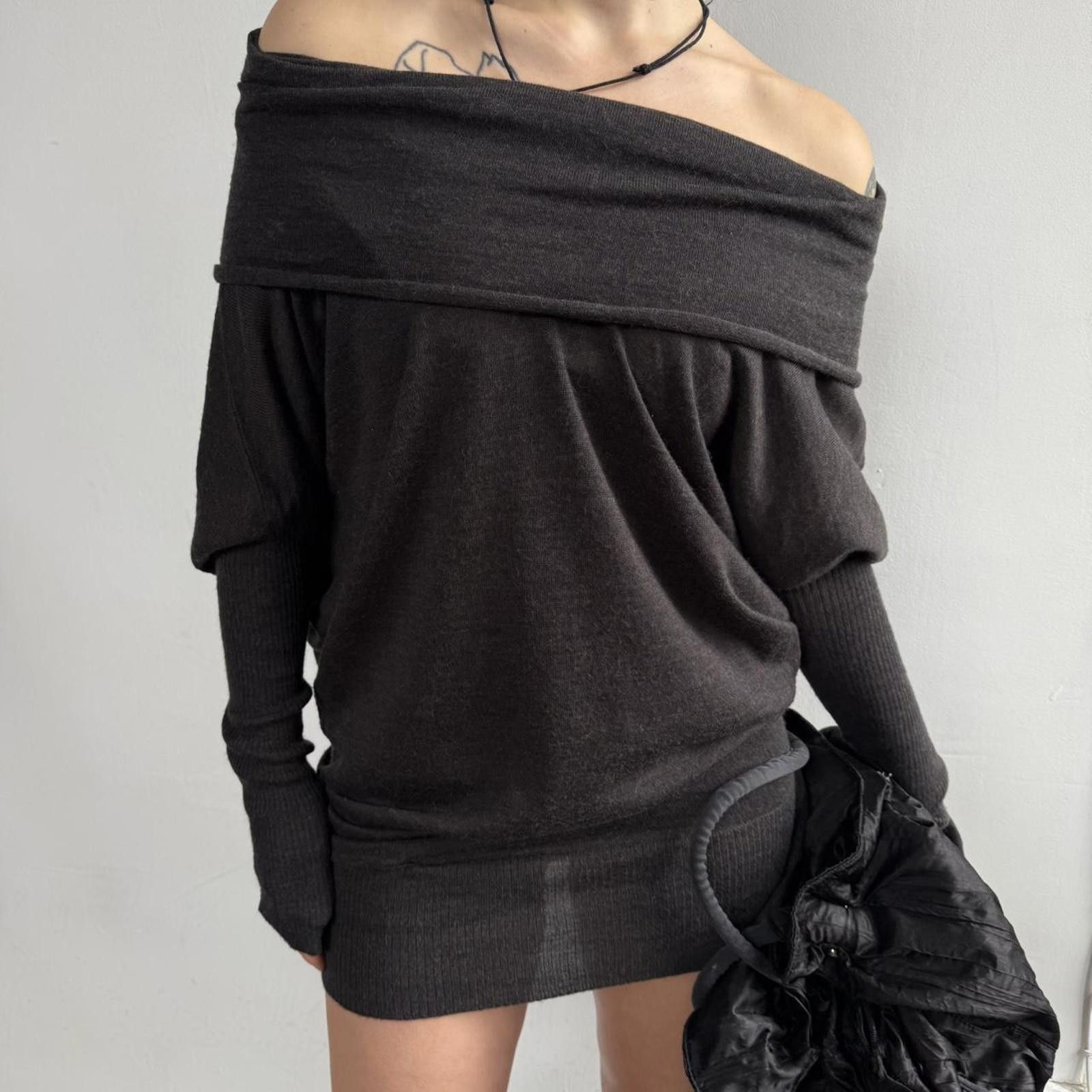 Vintage Italy Open Shoulder Dress