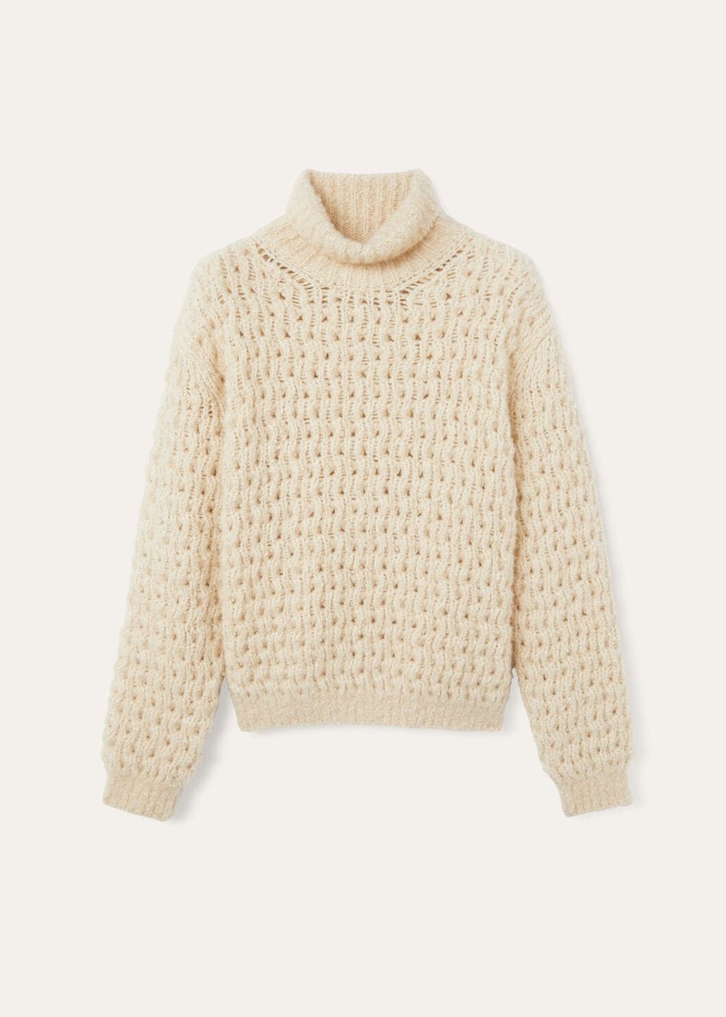 Loro Piana o1w1db10825 FAO4523 Cocooning Turtleneck Sweater in Beige Size XS / US 0-2 / IT 36-38 - 1 Thumbnail