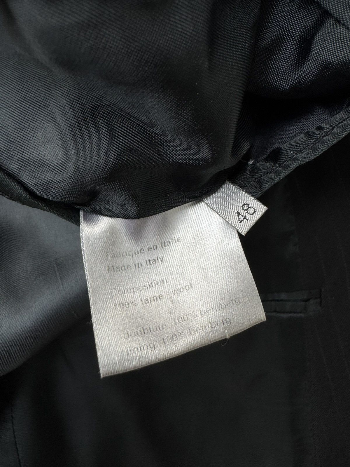 Dior Dior Homme SS04 Pinstripes Shiny Threads Black Suit Size 48S - 10 Thumbnail