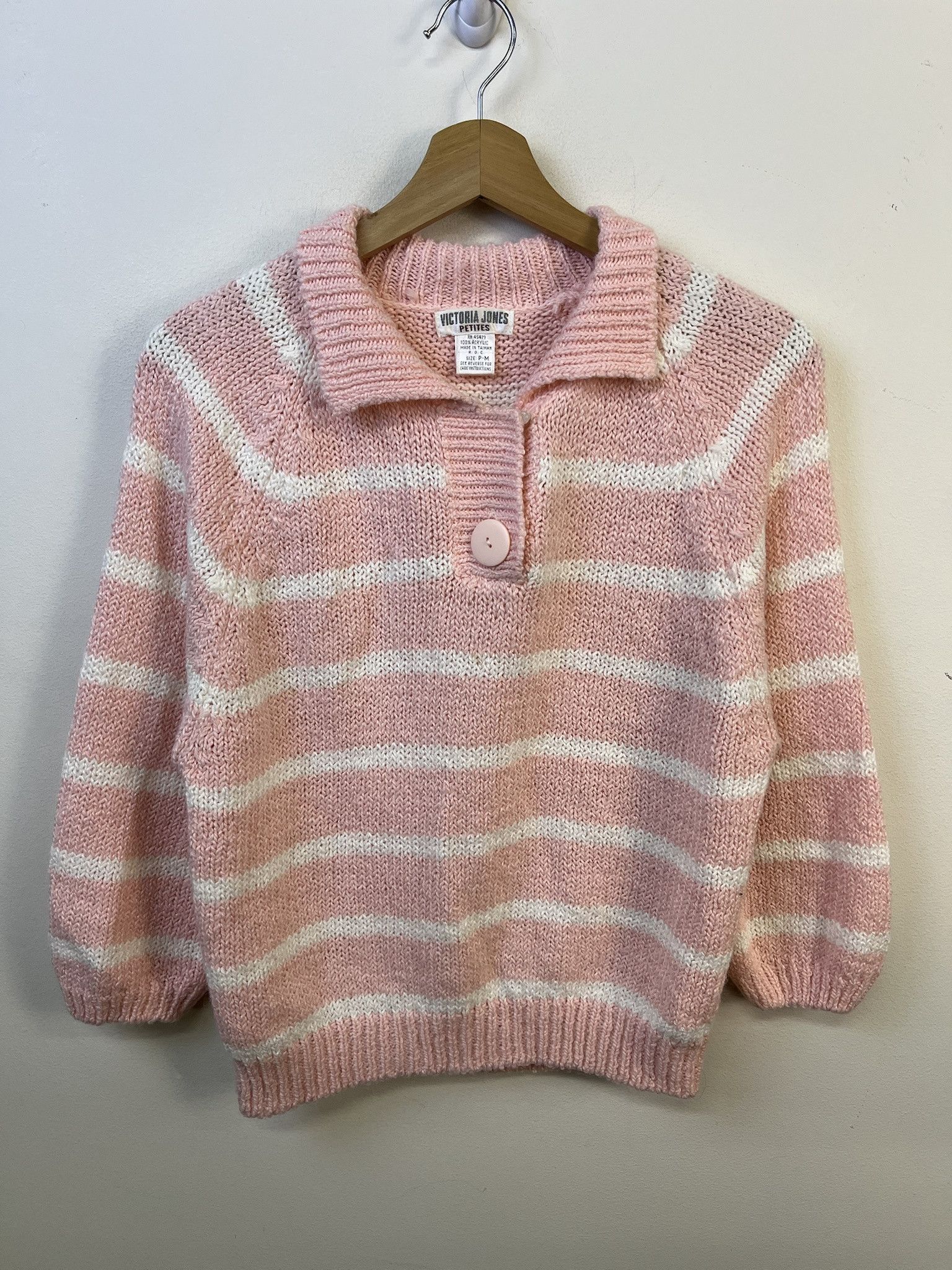 Other Vintage Knit Sweater Y2K Pink Striped Fuzzy Knit Sweater Size Size US M / EU 48-50 / 2 - 1 Thumbnail