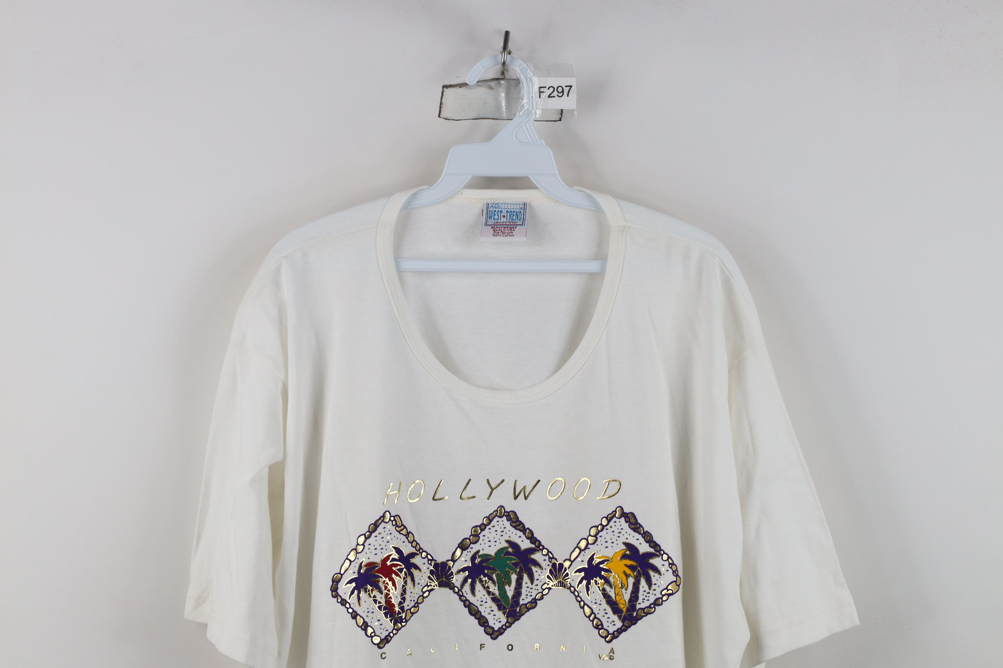 Vintage Vintage 90s Streetwear Hollywood California T-Shirt USA Size XXL / US 16-18 / IT 52-54 - 2 Thumbnail