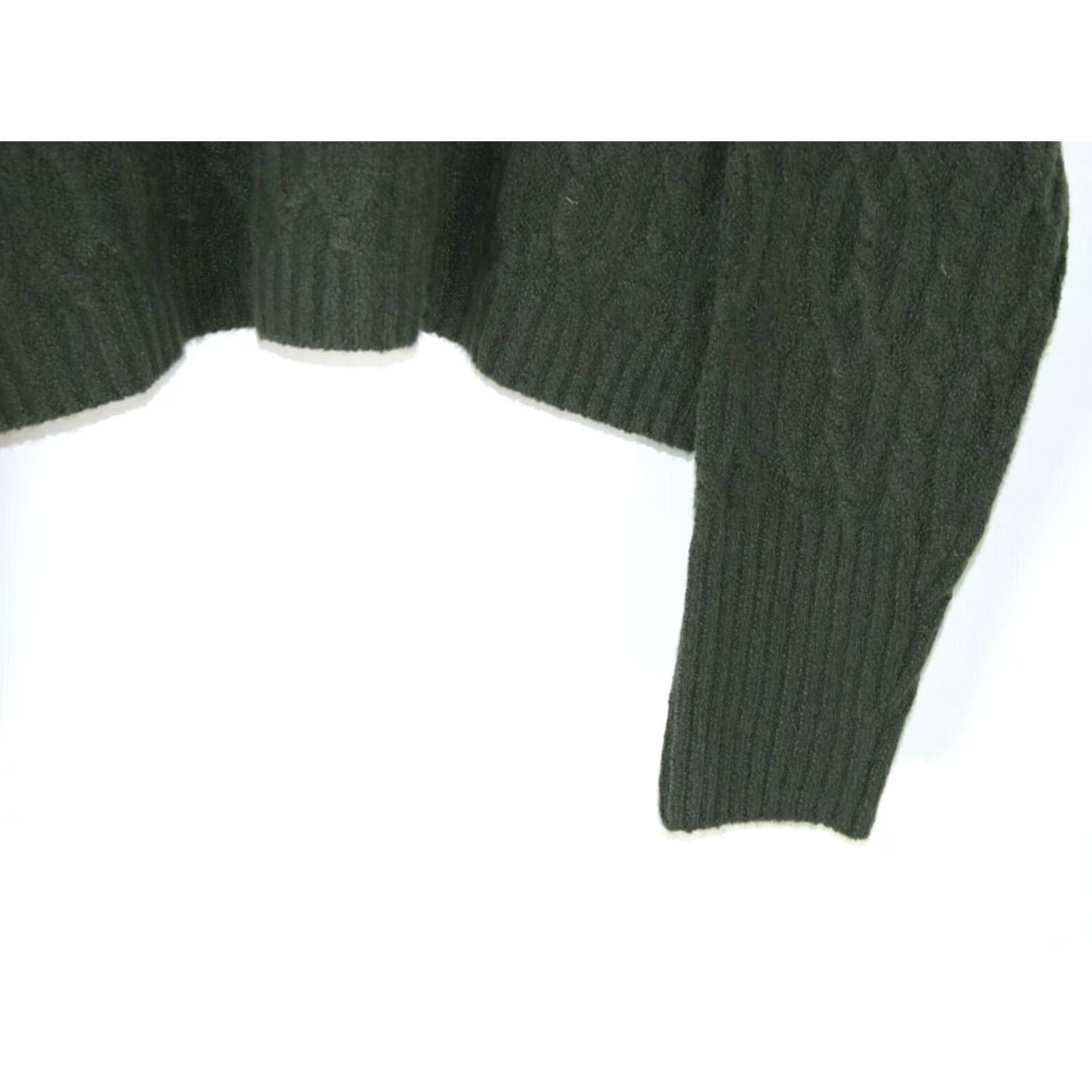 Vintage Wild Fable Green Cable-Knit Long Sleeve Round Neck Pullover Sweater Women's Large L Size L / US 10 / IT 46 - 5 Thumbnail