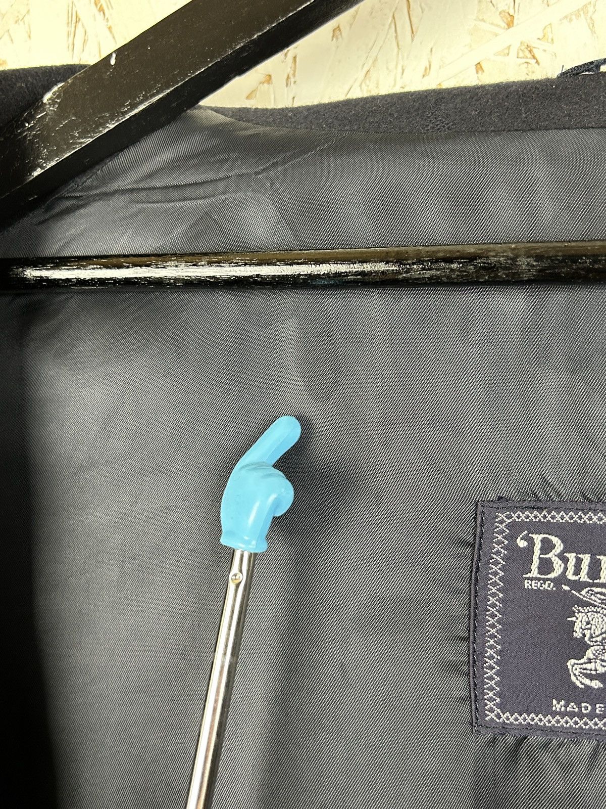 Burberry 90s Vintage Burberry’s Wool Double Breasted Peacoat Blue Size L / US 10 / IT 46 - 10 Thumbnail