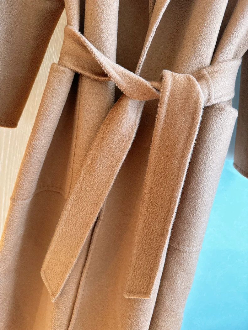 Max Mara Max Mara Caramel Water Ripple Cashmere Coat Size S / US 4 / IT 40 - 7 Thumbnail