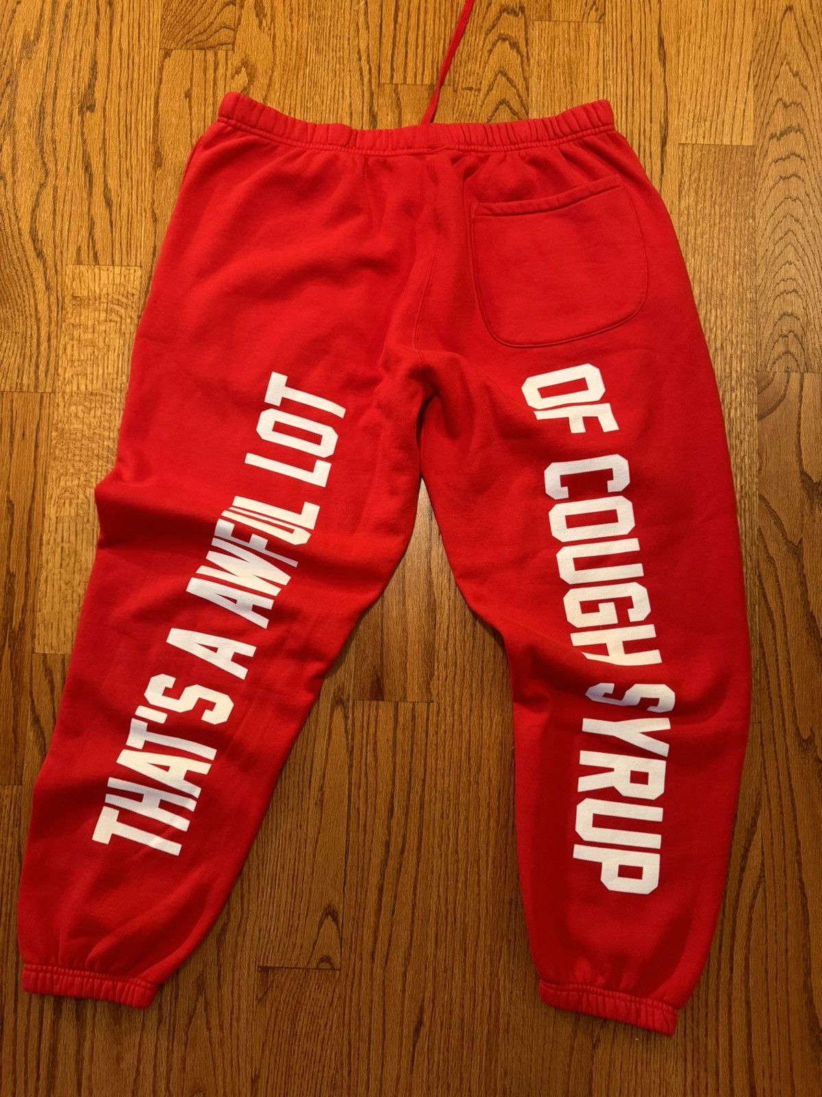 Awful Lot of Cough Syrup ****RARE AWFUL LOTTA COUGH SYRUP MLK RED SWEATPANTS Size US 36 / EU 52 - 3 Thumbnail