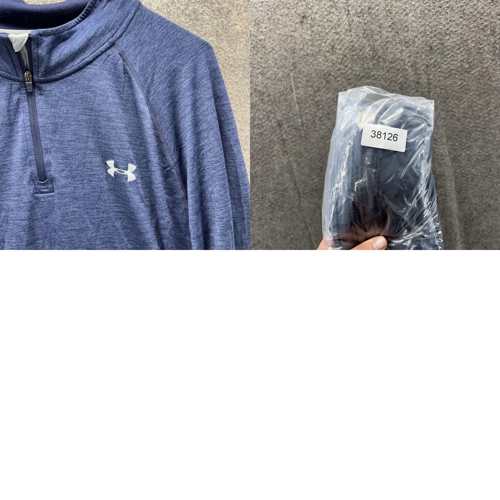 Under Armour Under Armour Pullover Mens XL Blue HeatGear Quarter Zip Long Sleeve Athletic Shirt Size US XL / EU 56 / 4 - 8 Thumbnail