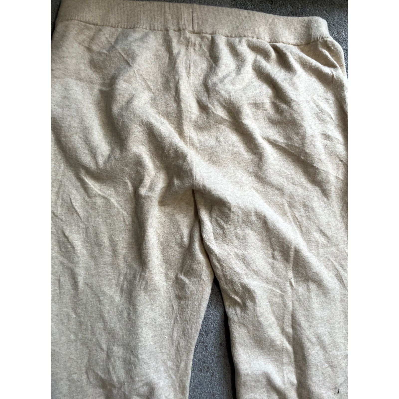Gap Gap Women's Sweatpants Tie-Drawstring Wide-Leg Flare Cotton Blend Brown XXL Pull On Casual Pants Size 40" / US 18 - 4 Thumbnail